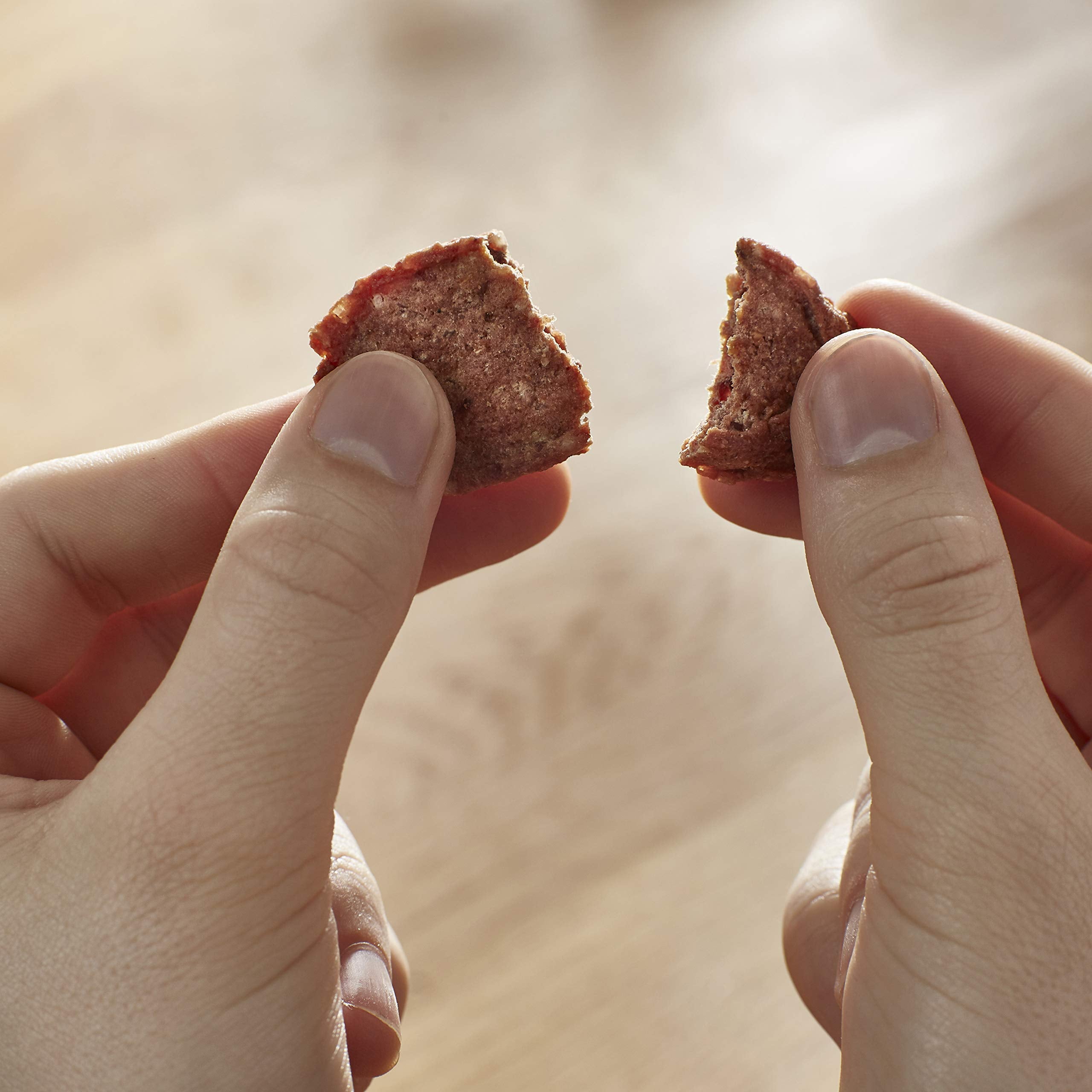 Milos Kitchen Home-Style Dog Treats 100% Real Beef Sausage Slices With Rice 3 Oz.