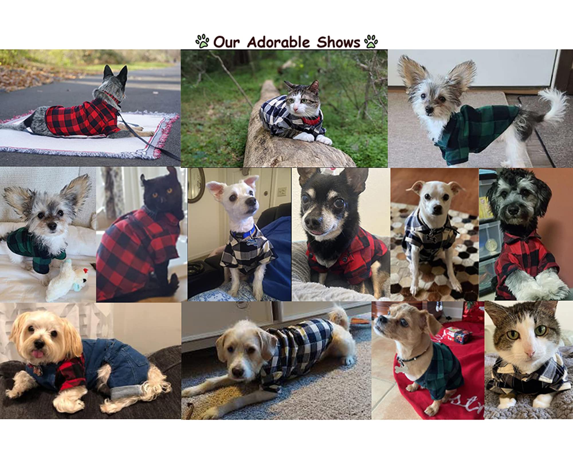 Ctilfelix Dog Shirt Plaid Puppy Clothes For Small Medium Large Dogs Cats Boy Girl Kitten Soft Pet T-Shirt Breathable Tee Outfit Adorable Grid Apparel Halloween Thanksgiving [Red#1; 2Xl]