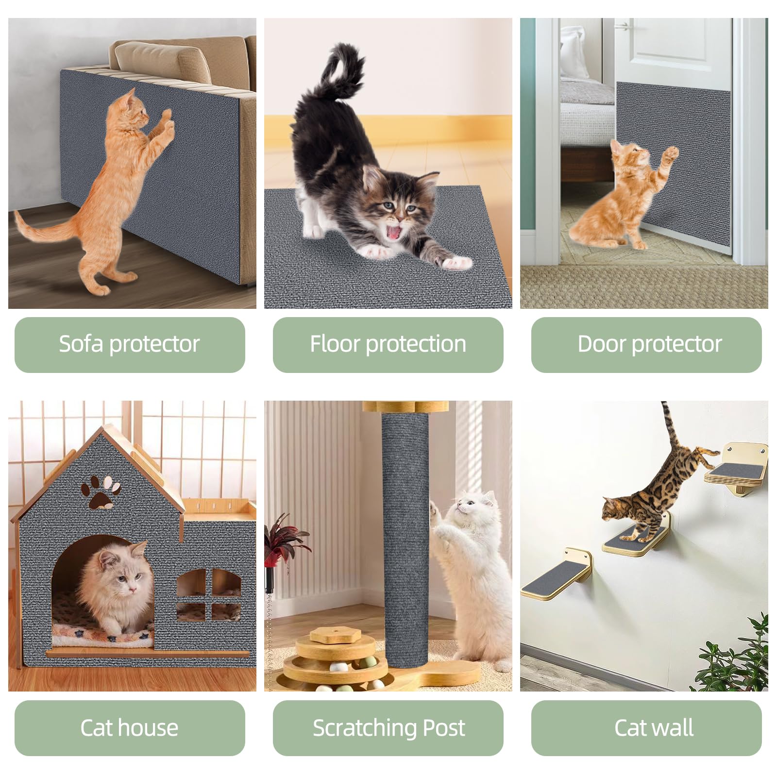 Xuyedoglsh Cat Scratch Mat 78.7X15.8,Replacement Cat Scratching Post Or Scratch Pad,Diy Cat Tree Shelf,Decoration Cat Tower,