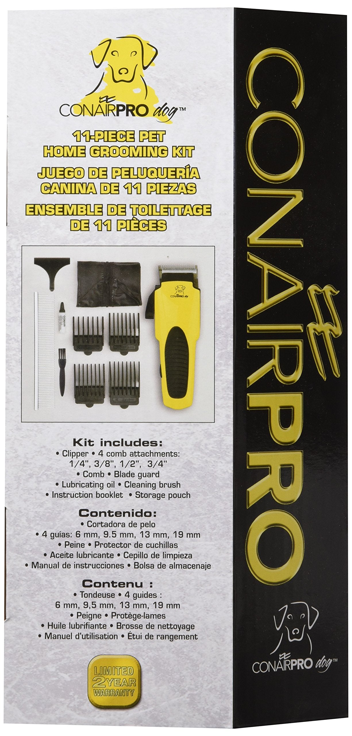 Conairpro Dog & Cat 10-Piece Home Grooming Kit