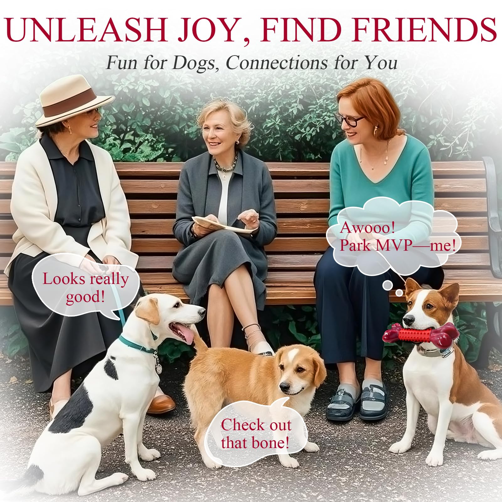 Apasiri Tough Dog Toys For Aggressive Chewers Large Breed, Beef Flavor Dog Chew Bone, Nylon & Rubber Chew Toy For Medium Large D