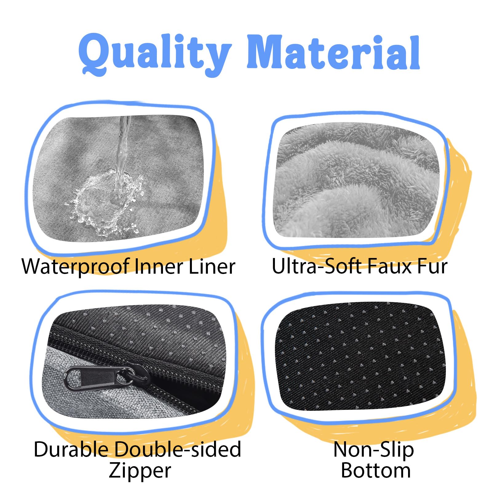 Orthopedic Washable Large Dog Bed - Egg Foam Dog Beds For Large And Medium Dogs Big Pet Beds With Removable Washable Cover And B