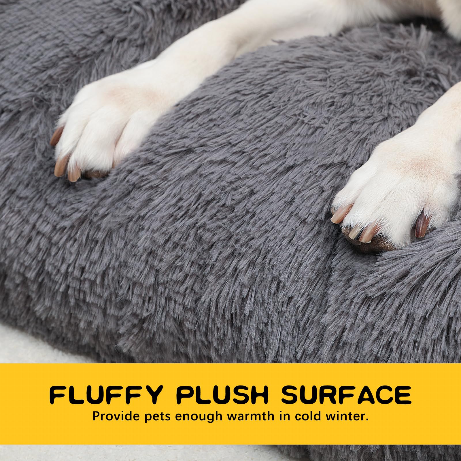 Wayimpress Xl Dog Bed Crate Pad Mat For Cages Washable Bed For Extra Large Size Dog Soft Kennel Pad Anti-Slip Pet Bed,42'' X 27'