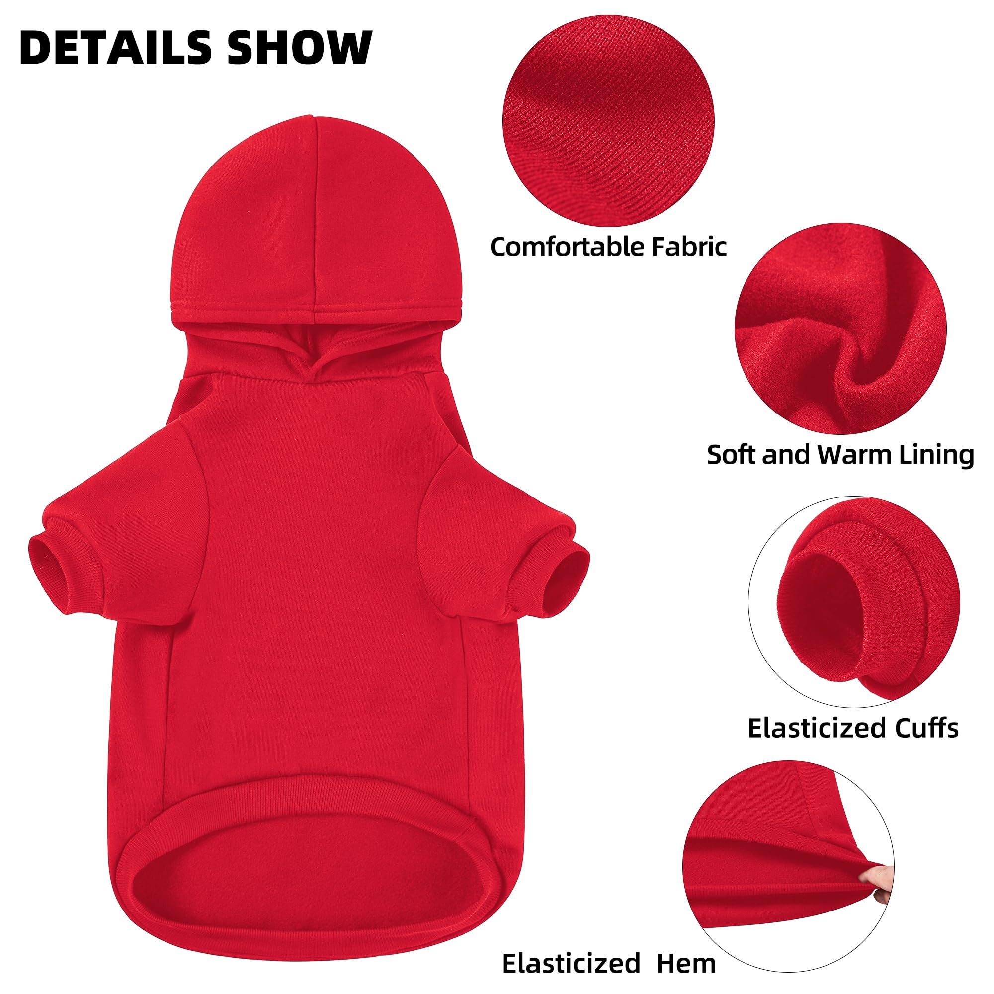 Greenjoy Dog Sweater Dog Hoodie Cold Weather Coat Hooded Sweatshirt For Puppies,Cats, Small Medium Large Dogs (Red(I Love My Mom