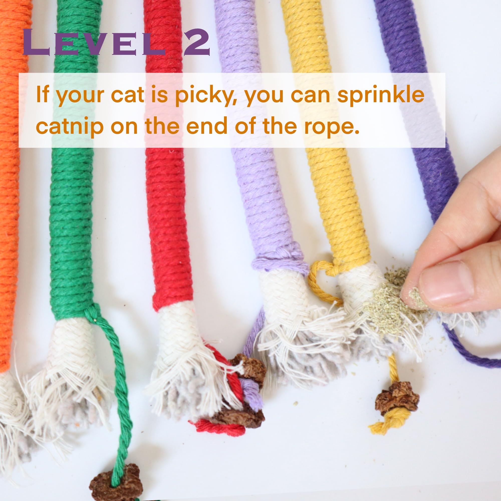 Fokauiwo Kitten Toys, Cat Chew Toy for Teeth Cleaning, Catnip Rope Toys for Indoor Kittens, Interactive Cat Nip Teething Toys fo