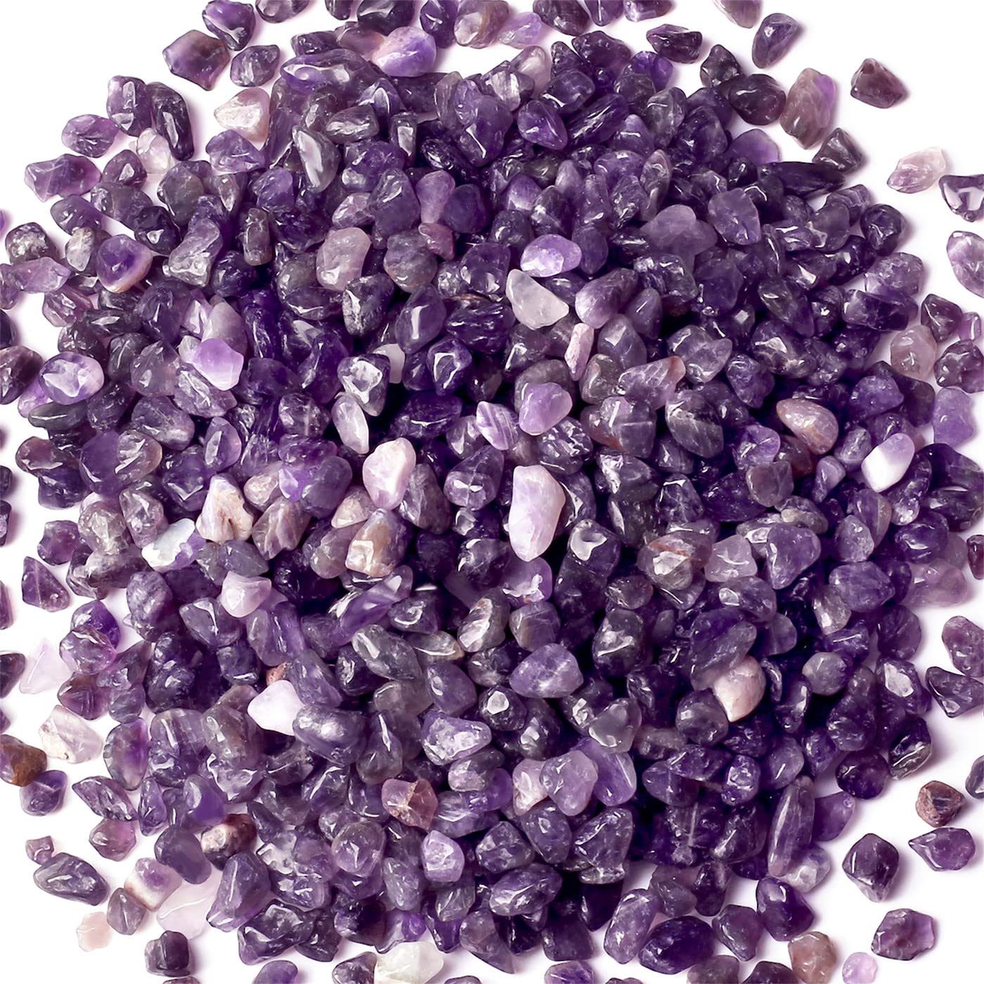 Amethyst Healing Crystal Chips Bulk Gemstones Sets Tumbled Chips Crushed Stones Crushed Crystals Natural Rocks For Fountain Rocks Decoration Reiki Energy Balancing Meditation Aquarium Gravel 0.44Lb