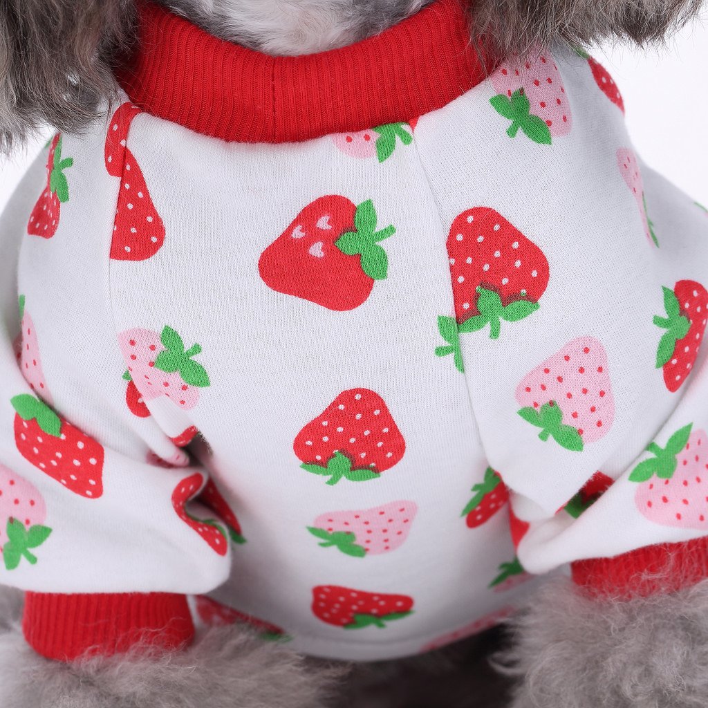 S-Lifeeling Dog Pajamas - Comfortable Turtleneck Love Pattern Puppy Jumpsuit Shirt - 100% Cotton Coat For Medium And Small Dogs