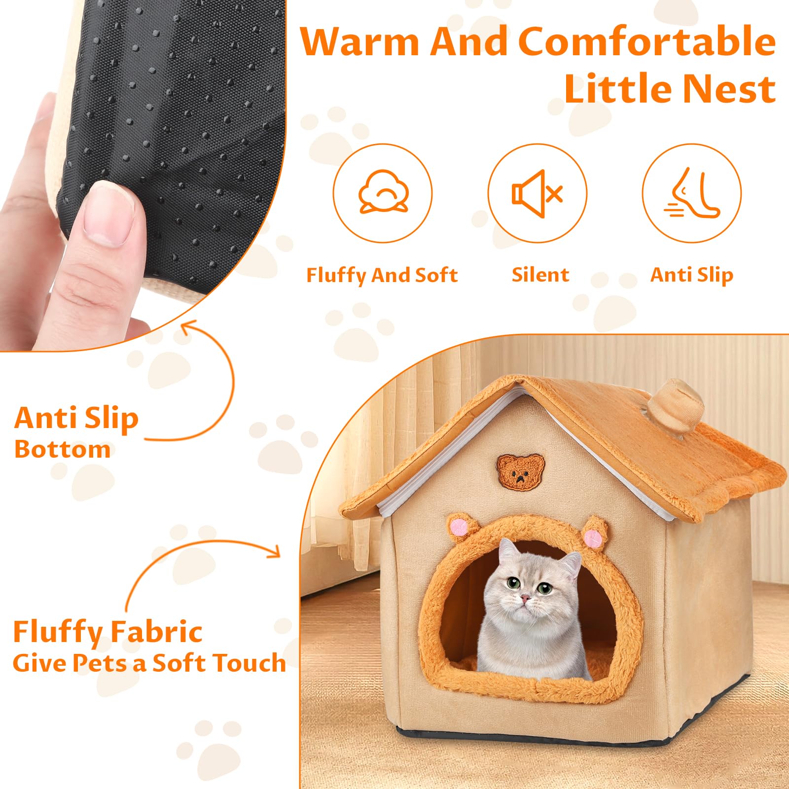 BluGun Heated Indoor Pet House - Cotton Nest Box with Heating Pad, Yellow, Model BG-JRMW-1PK