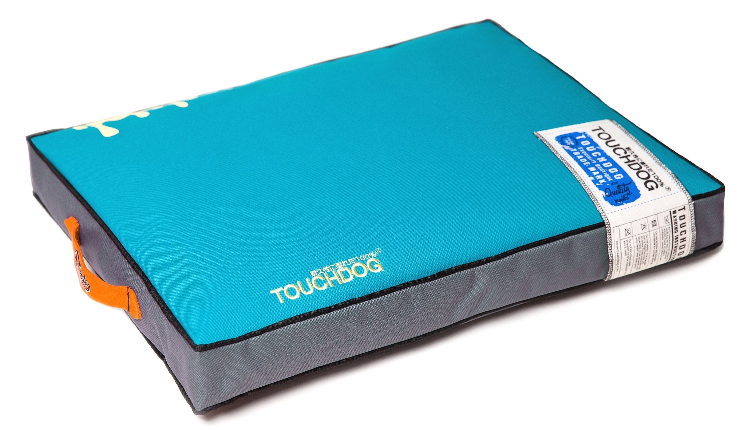 Touchdog Surfacecontrol Reversible Thick Cushioned Travel Sporty Waterresistant Fashion Pet Dog Mat Bed, Large, Light Blue, 