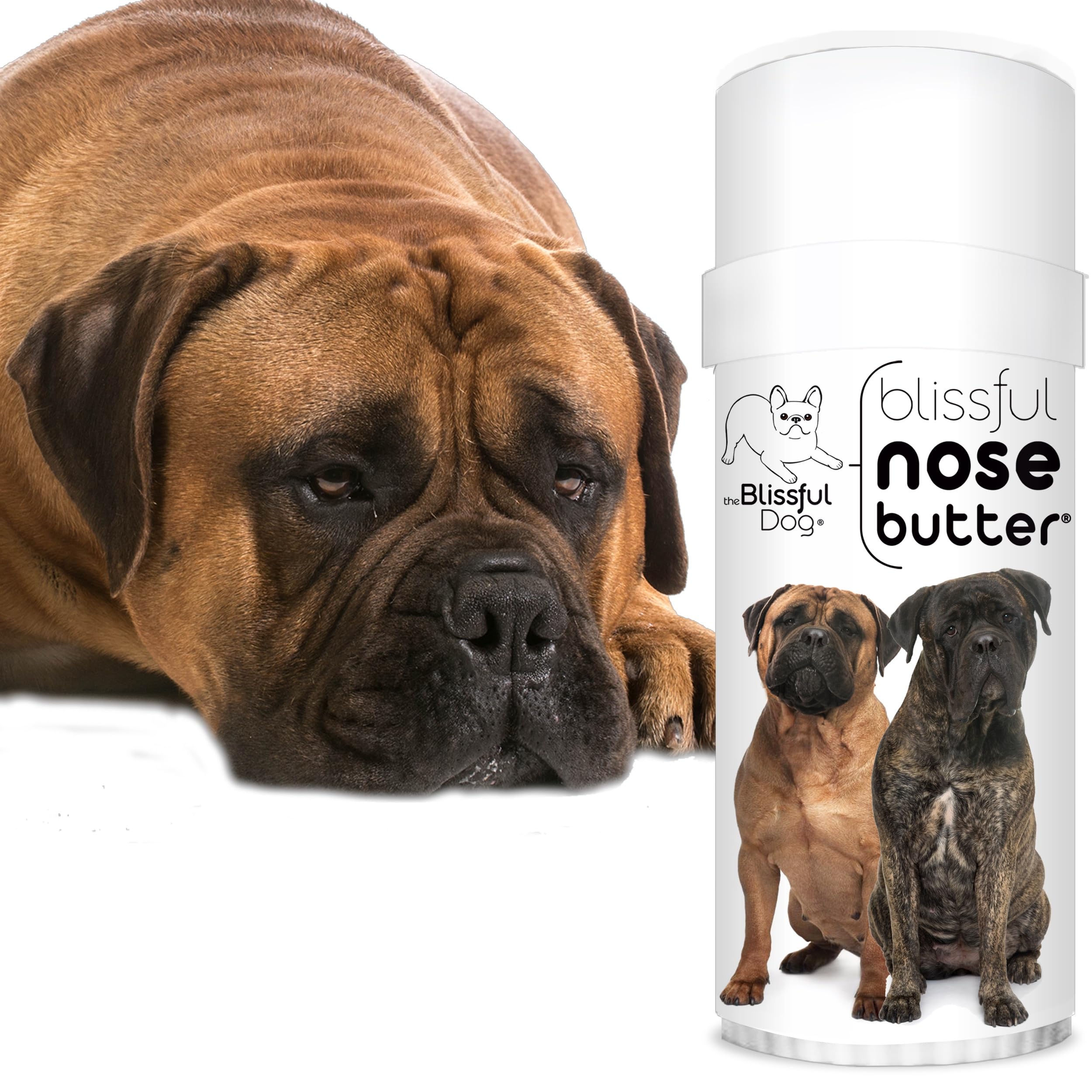 The Blissful Dog Bullmastiff Unscented Nose Butter - Dog Nose Butter, 2 Ounce