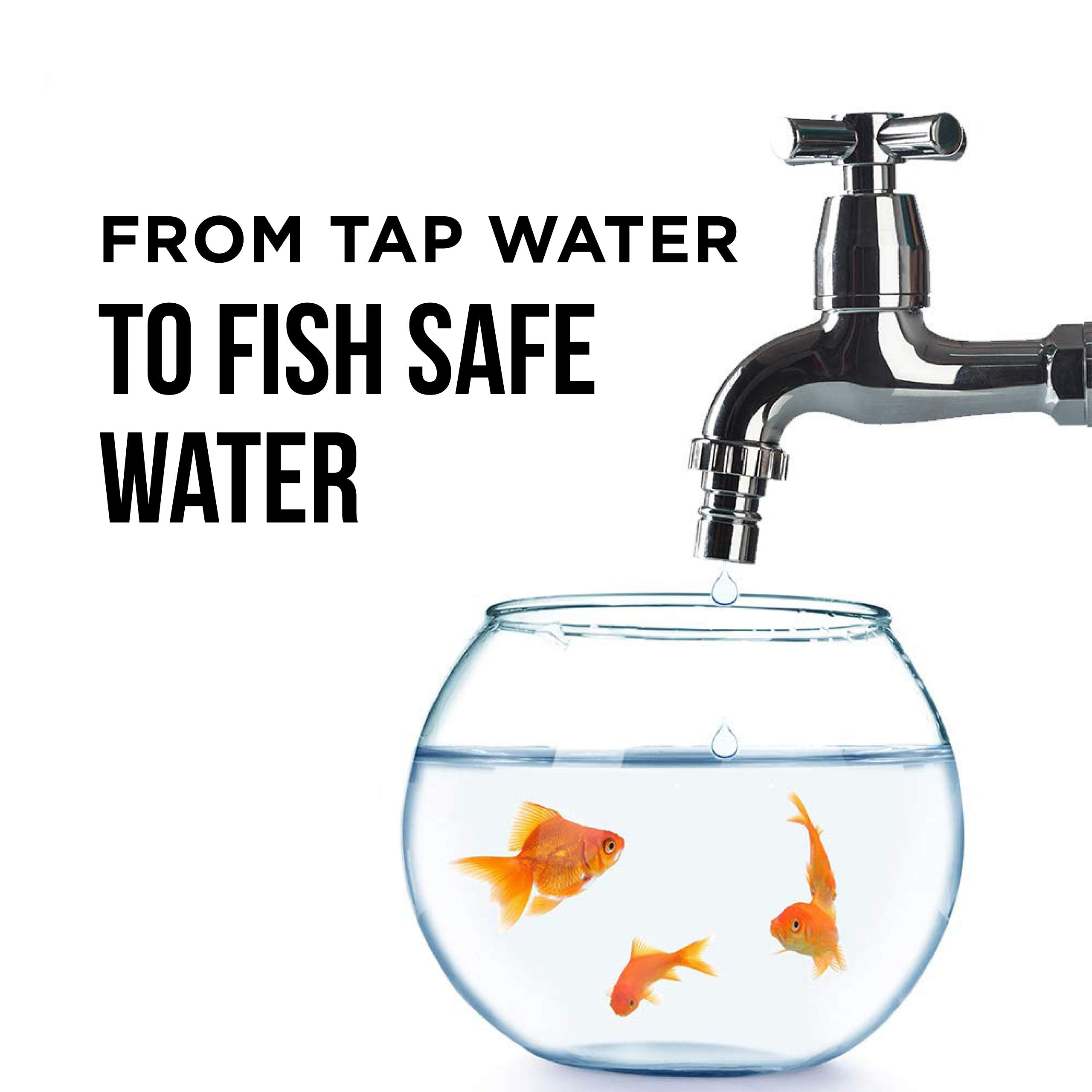 Aquarium Water Conditioner - Naturally Detoxifies and Removes Ammonia, Nitrite, Chlorine, and Chloramine from Saltwater and Fres