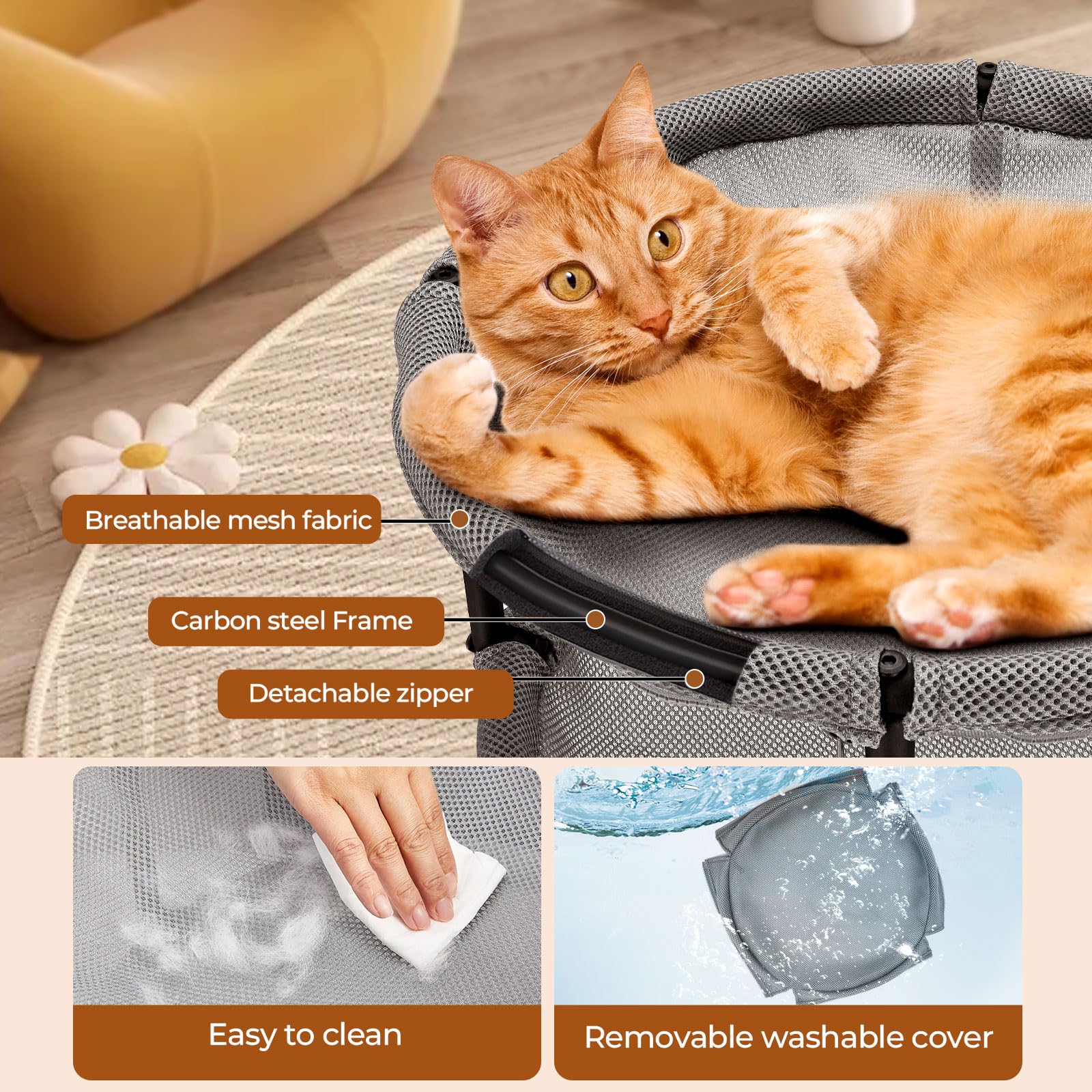 Double Cat Hammock Bed