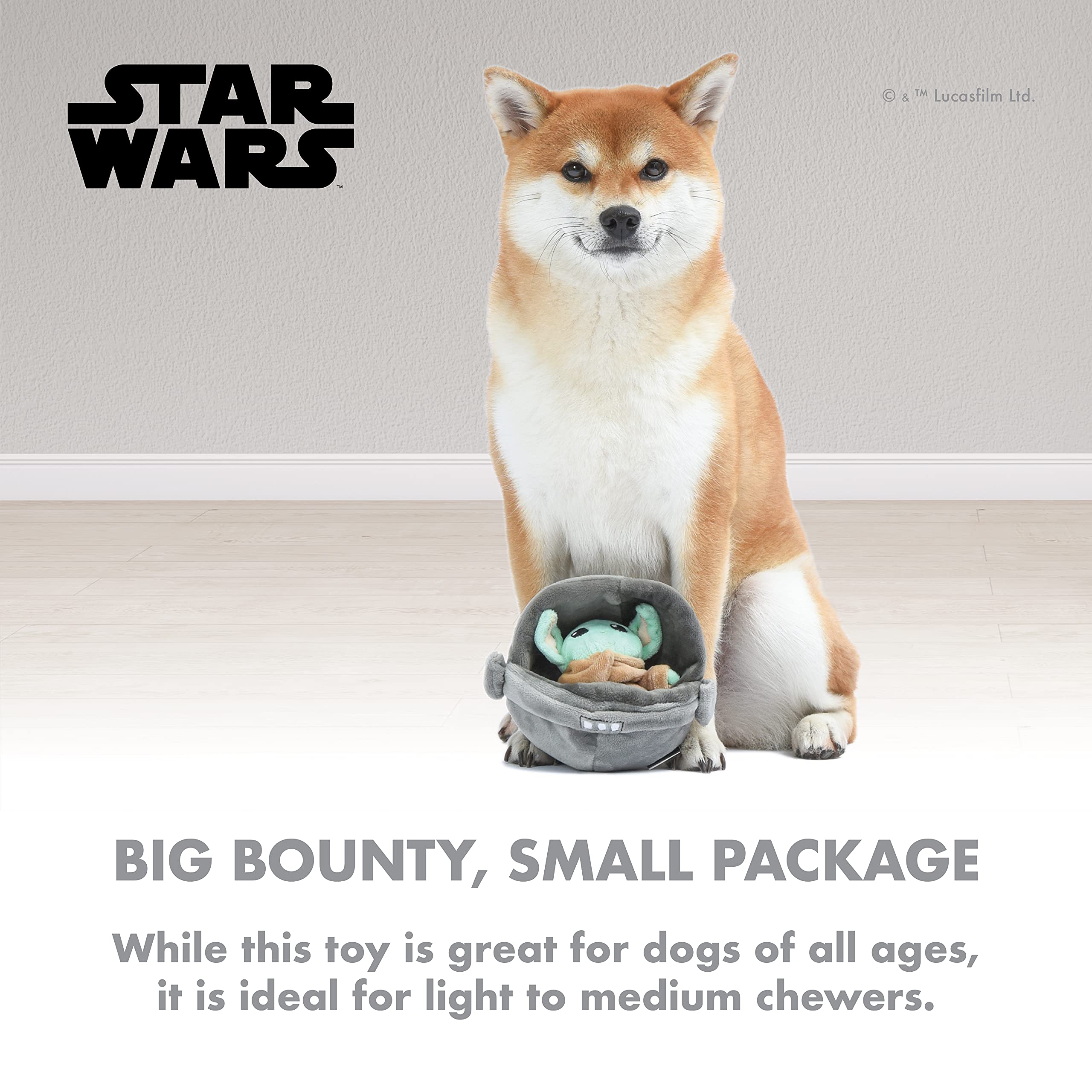 Star Wars For Pets Baby Yoda The Child In Cradle Ball Figure Dog Toy | Small Plush Toys Fabric Plush Dog Toy, Squeaky Plush Toys