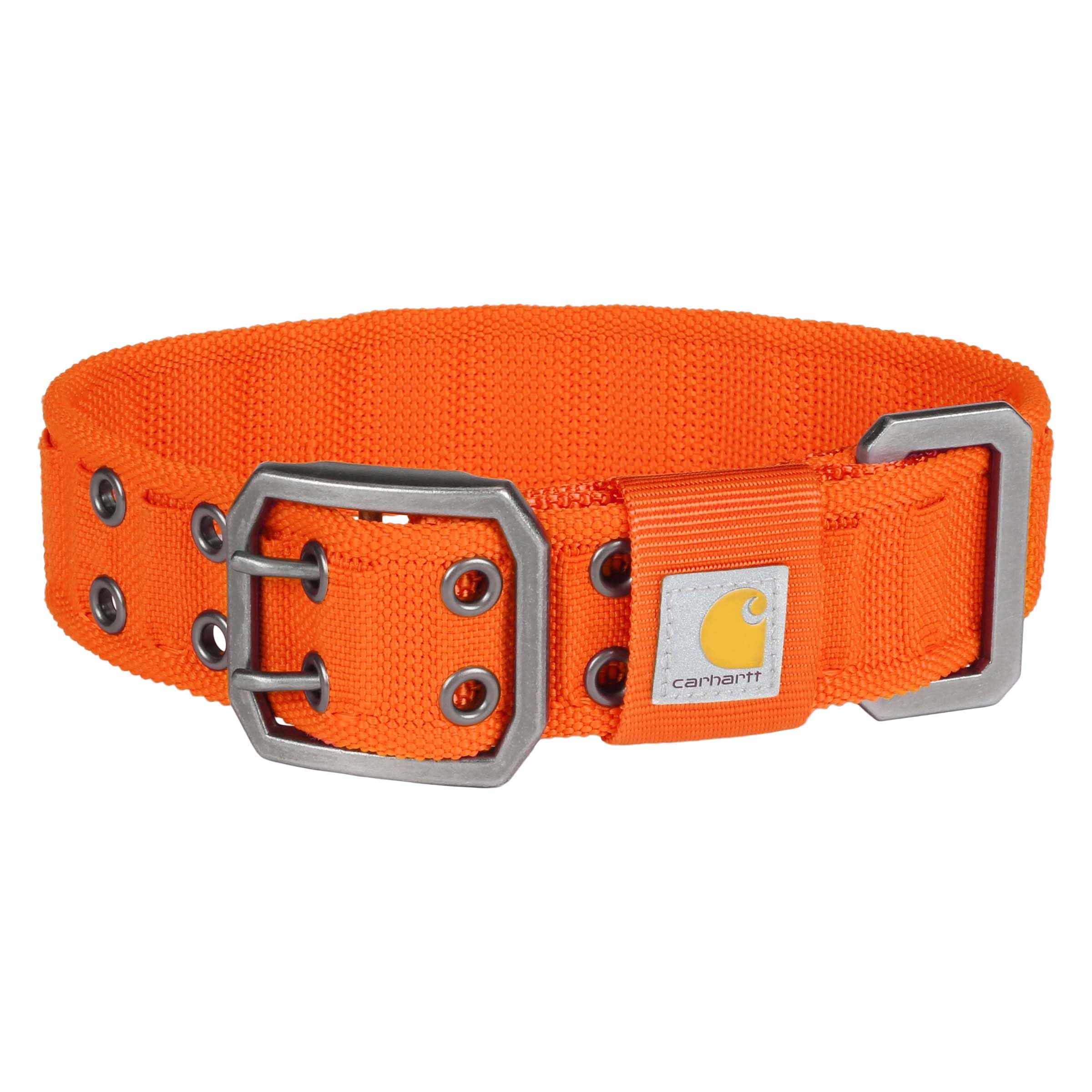 Carhartt Pet Fully Adjustable Wide Webbing Collar for Dogs, Heavy Duty Nylon for Walking & Training, Blaze Orange, Medium