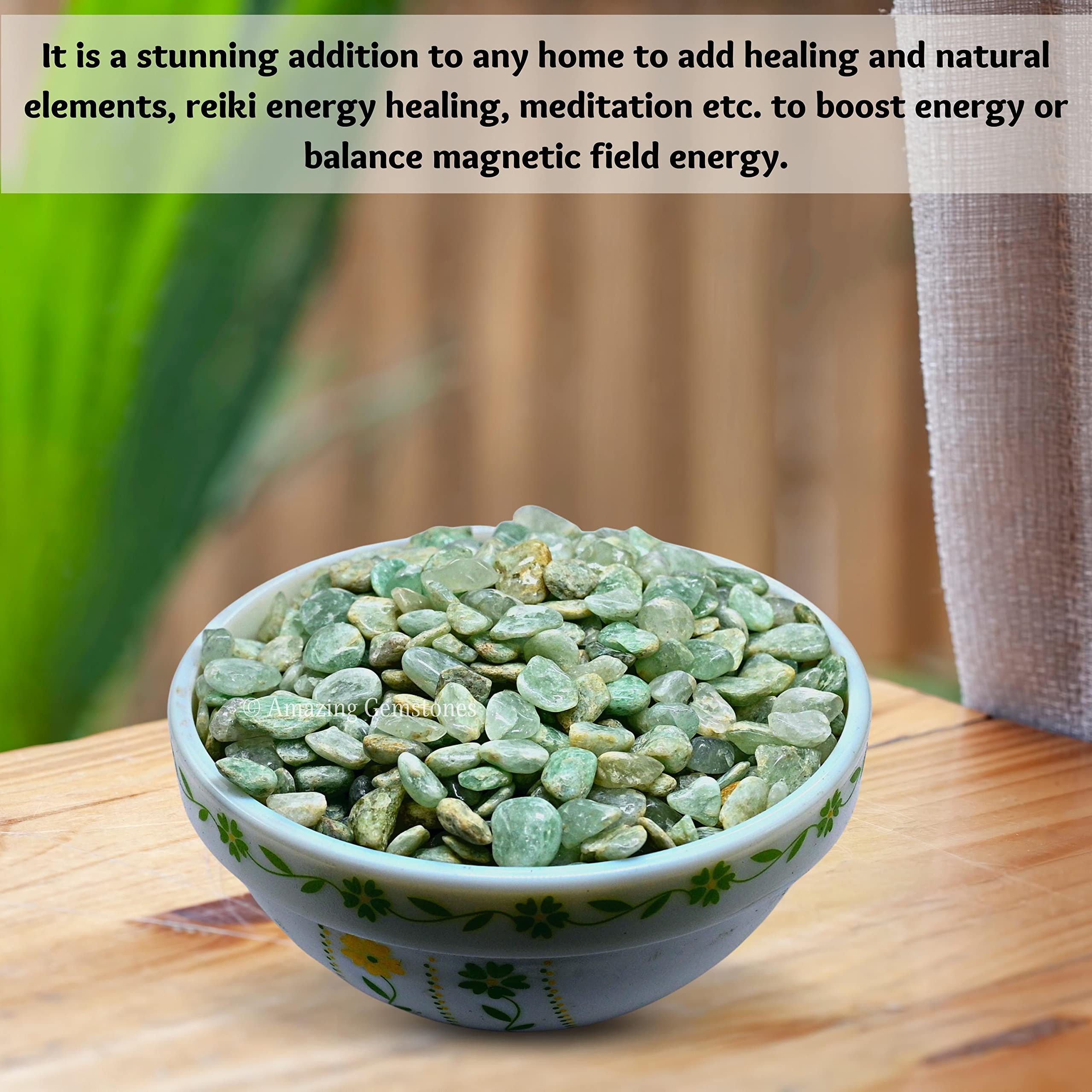 Amazing Gemstone Light Green Aventurine Crystal Chips Aquarium Gravel Rocks - Green Aventurine Chips Bulk Fish Tank Gravel, Smal