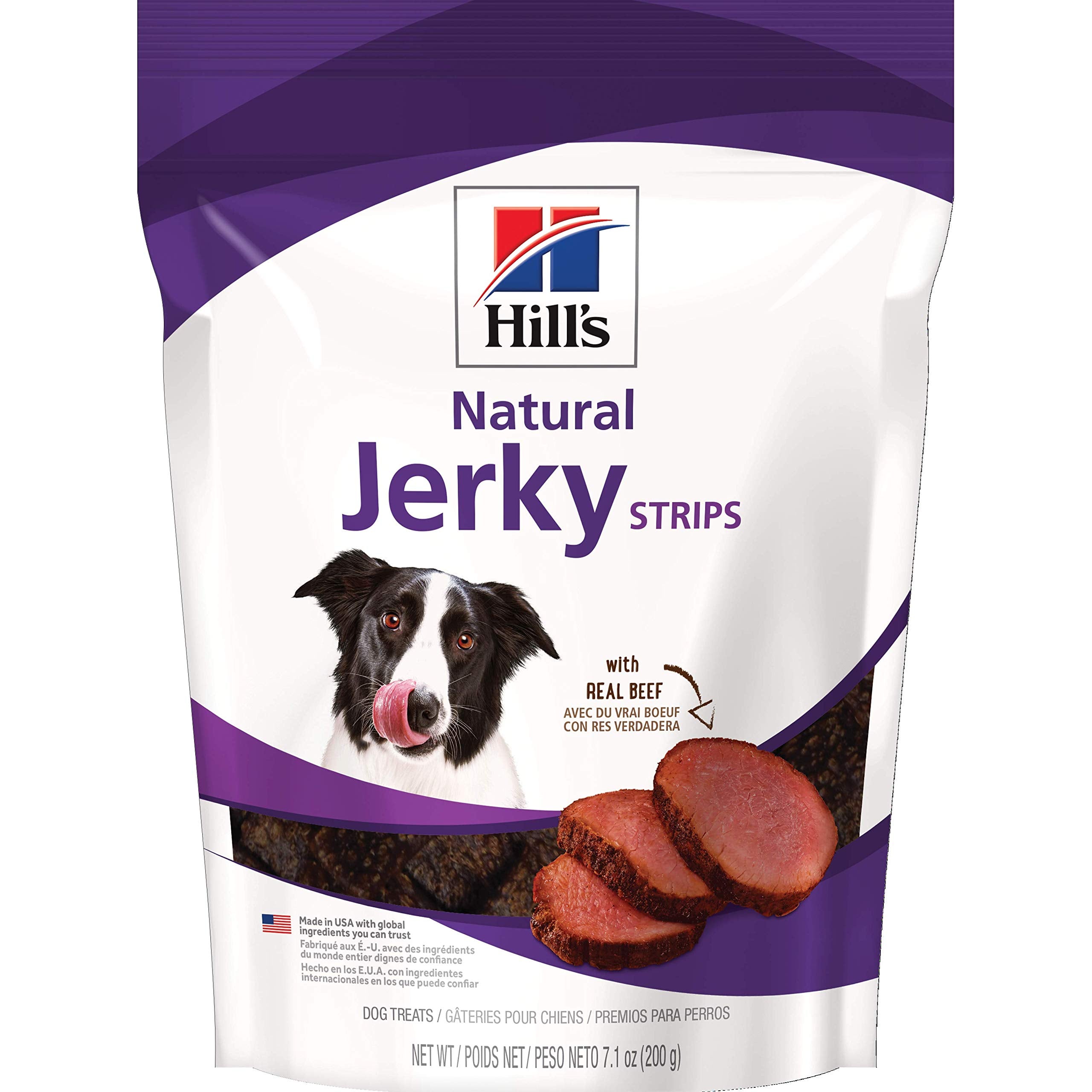 Hills Natural Jerky Strips, All Life Stages, Great Taste, Dog Treats, Beef, 7.1 oz Bag