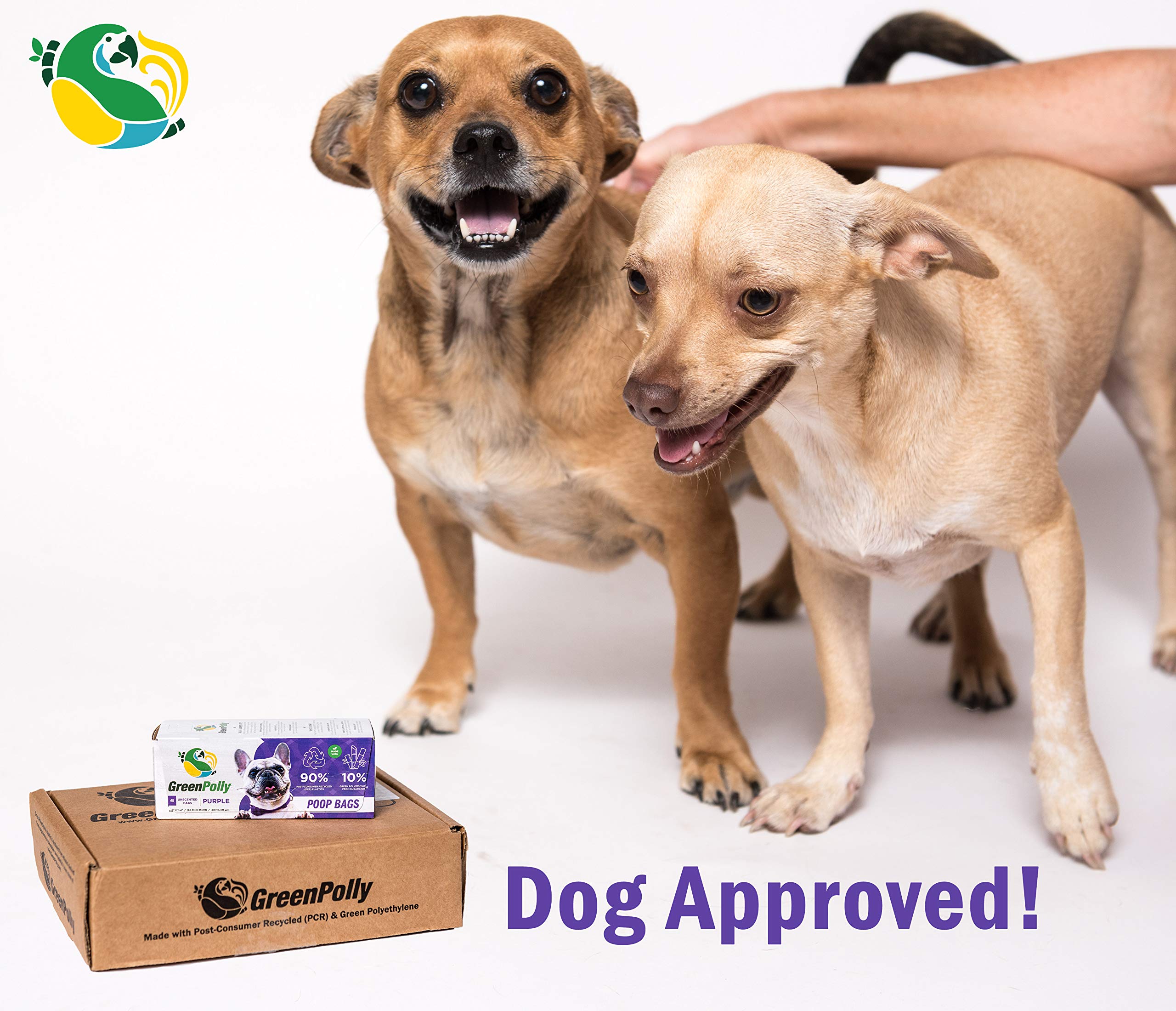 Greenpolly Pet Waste And Dog Poop Bags, 250 Count, Made With 100% Renewed Material, Durable, Purple, Fits In Standard Park Dispensers