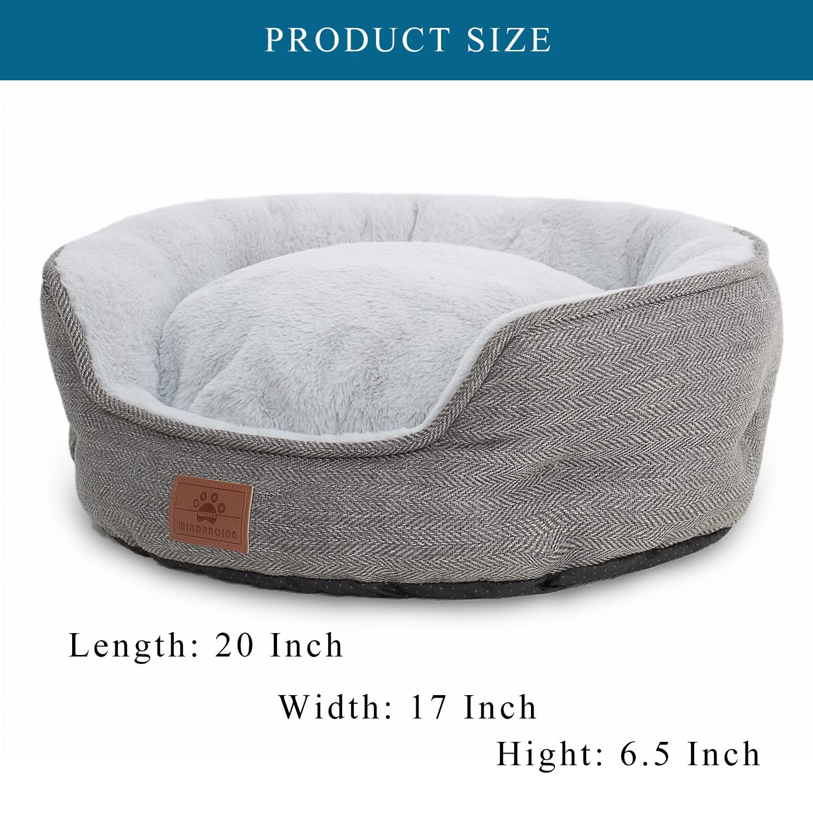 Cat Beds For Indoor Cats,Small Dog Bed,Cuddler Dog Beds,Calming Dog Bed Donut,Soft Anxiety Cozy Pet Beds,Puppy Bed For Small/Medium Dogs Washable Roun