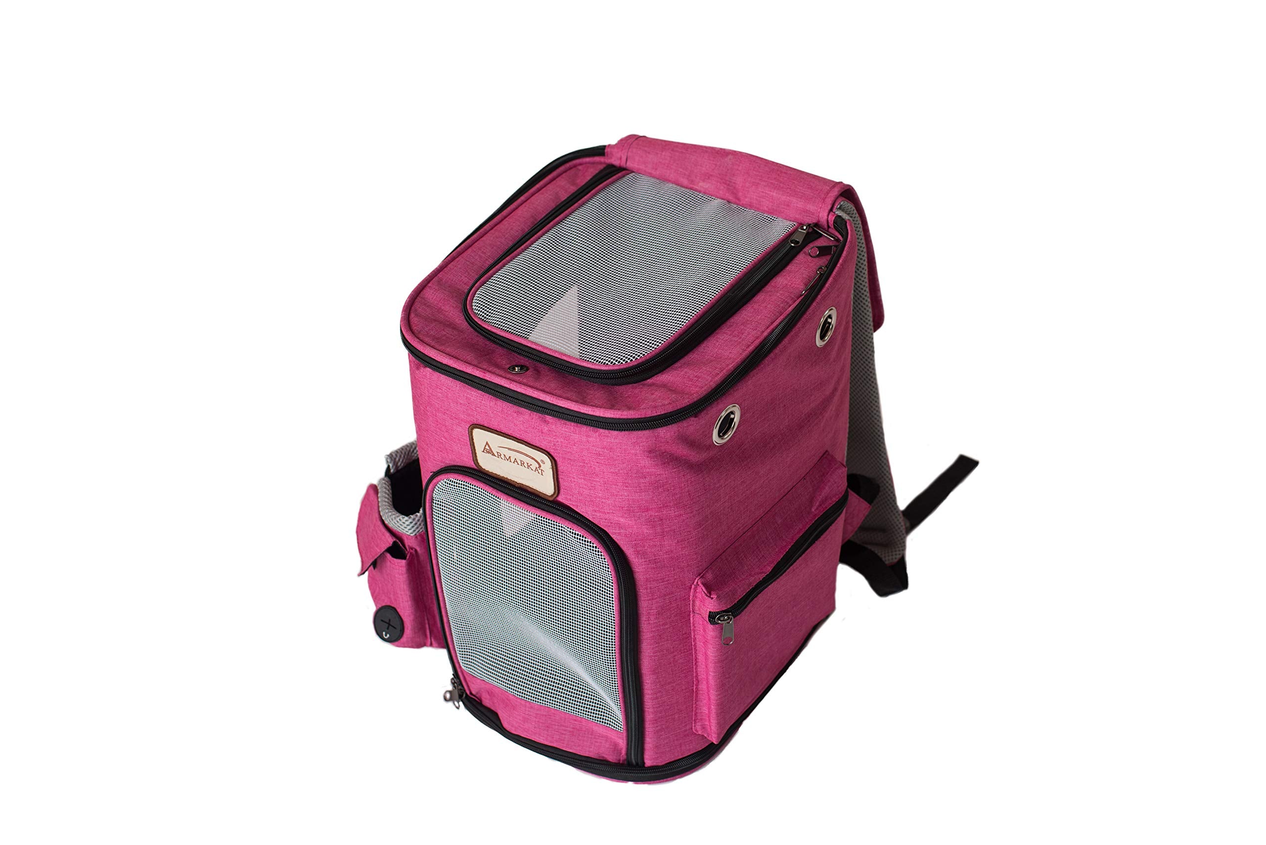 Armarkat Model PC301P Pets Backpack Pet Carrier in Pink and Gray Combo, Small/Medium