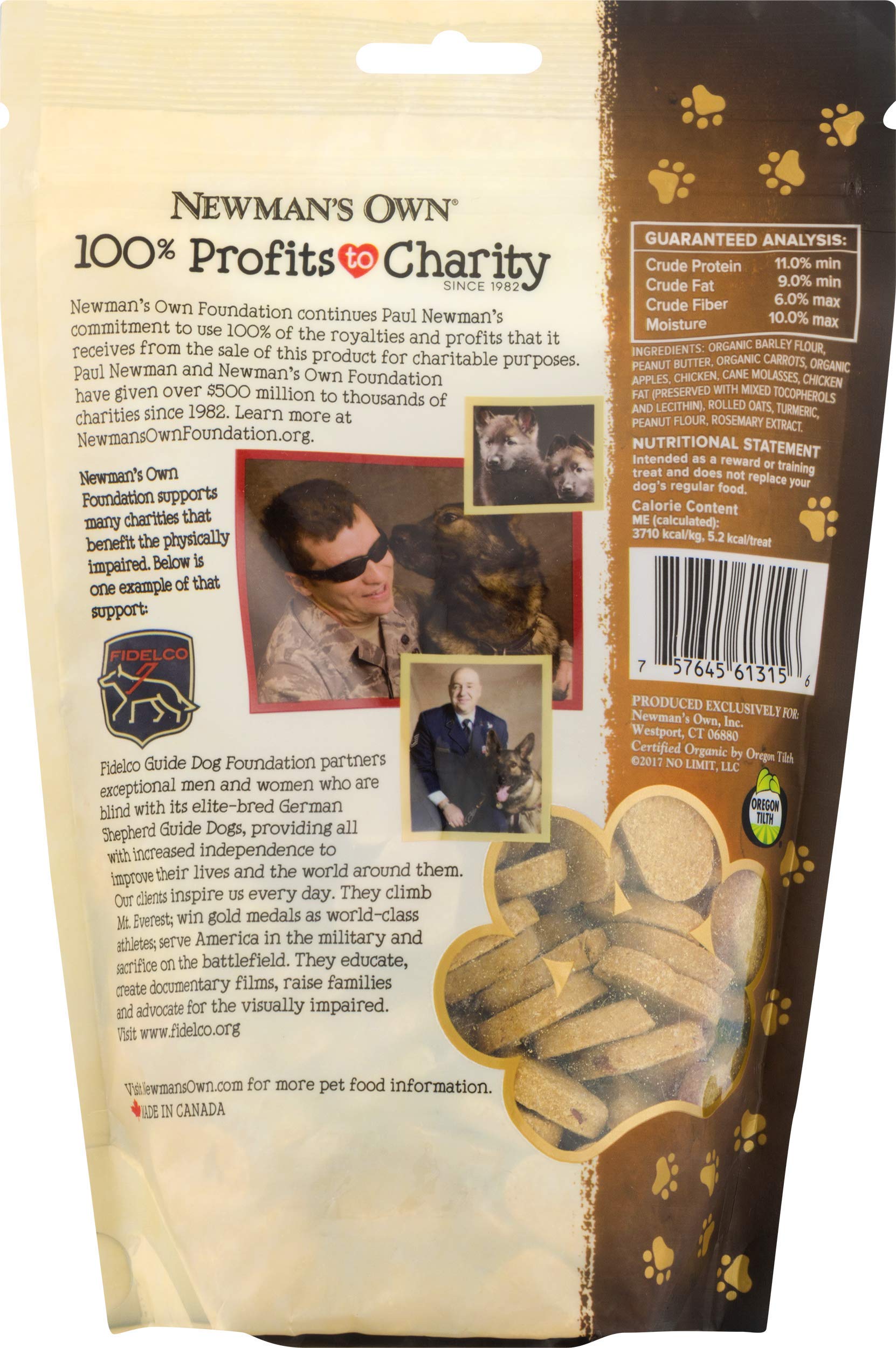 Newmans Own Dog Biscuits, Peanut Butter Formula - Small, 10-oz. (Pack of 6)
