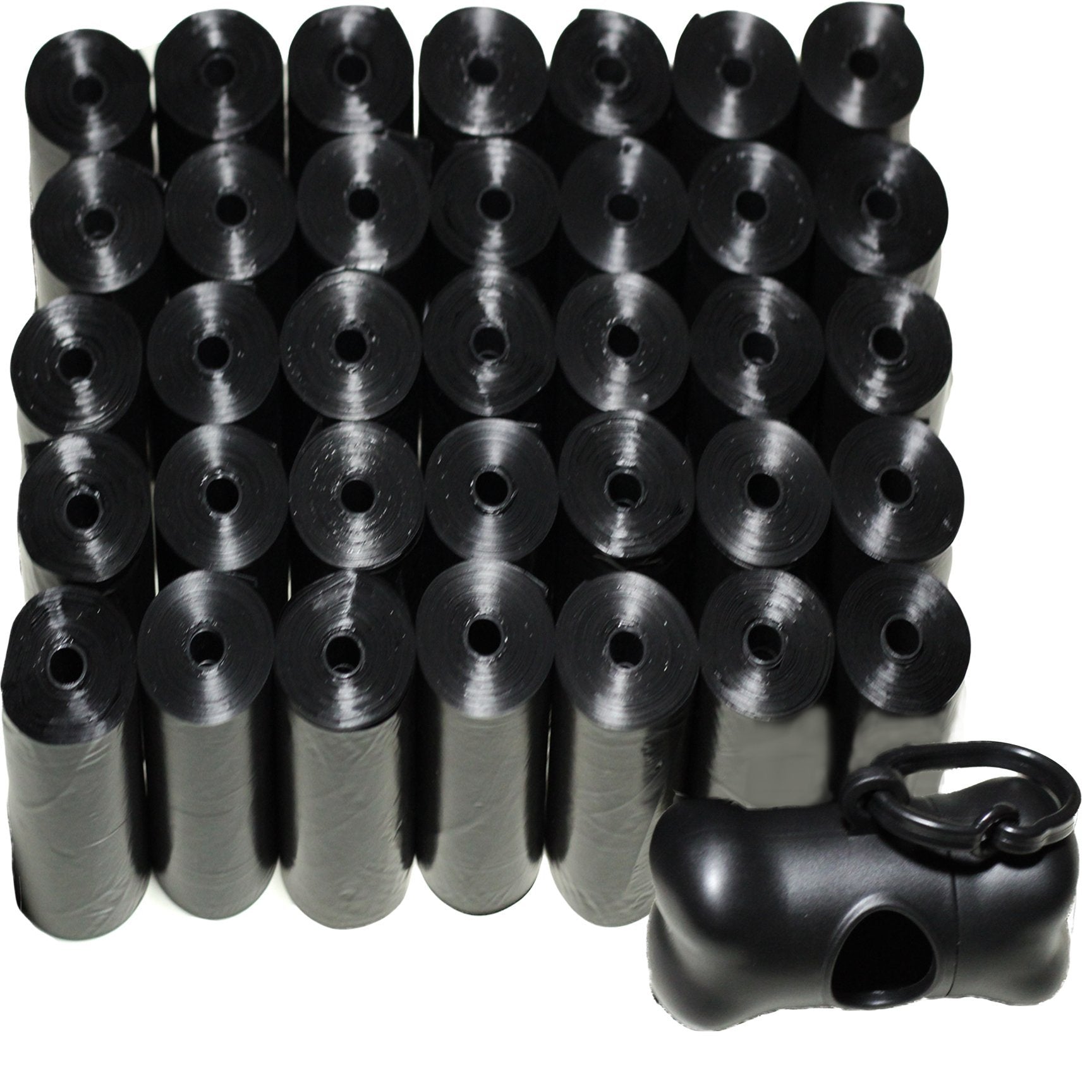 Poop Bag Shop 700-Count Dog Pet Waste Poop Bags, 35 Refill Rolls With Poop Bag Dispenser, Black