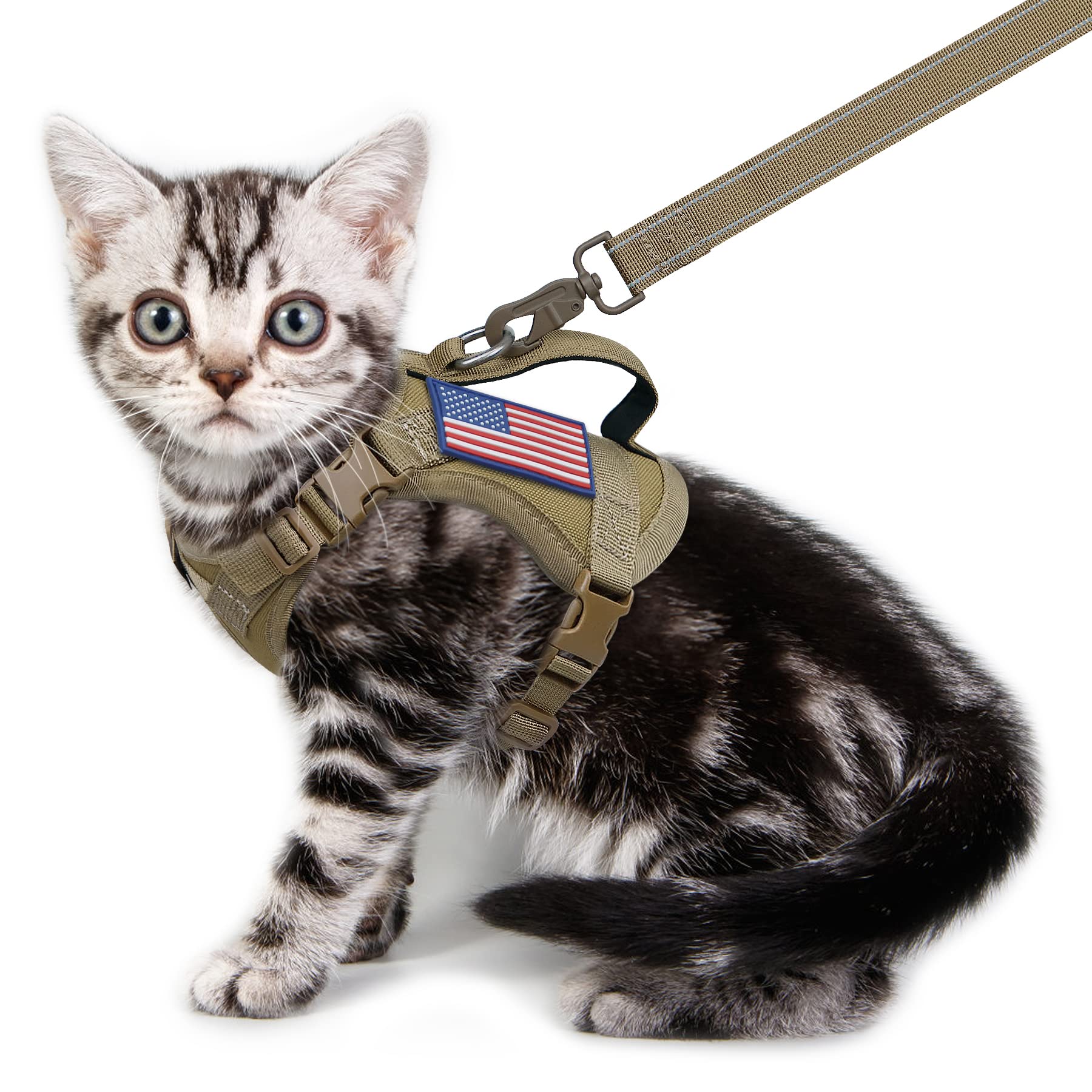 Cat Vest Harness Leash Set For Walking Escape Proof Adjustable Comfy Mesh No Pull Harness For Extra Small Cat Kitten Puppy Contr