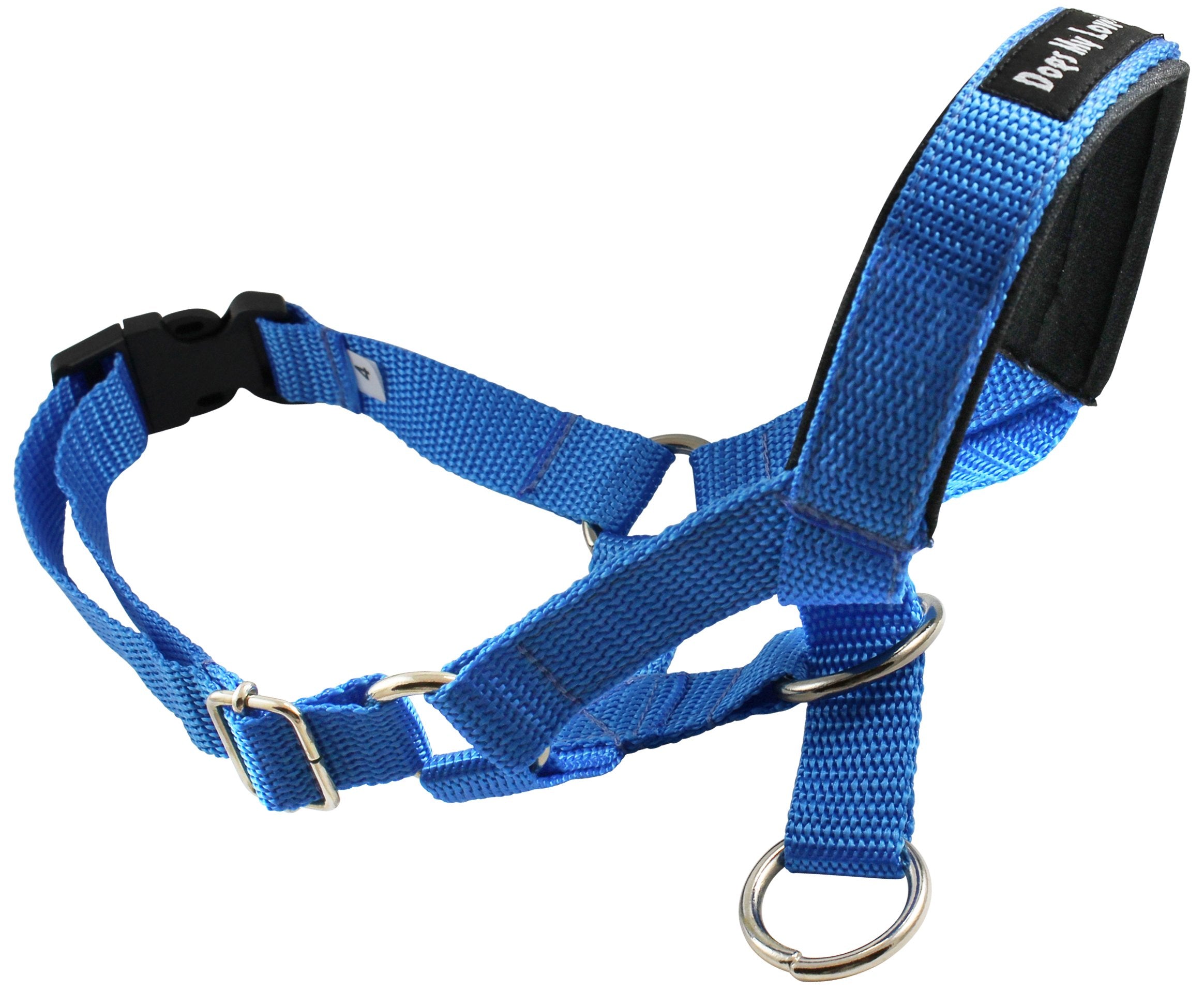 Dog Head Collar Halter Blue 5 Sizes (XXL: 14-16 Snout)