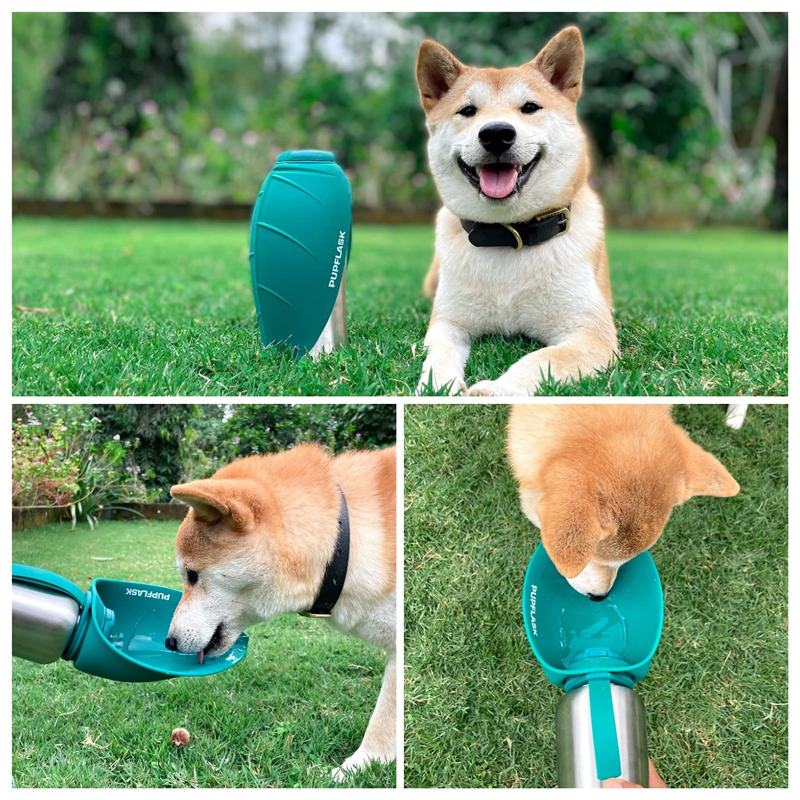 Pupflask Large Dog Water Bottle | 27 Or 40 Oz Stainless Steel | Convenient Water Dispenser | Puppy Travel Water Bowl | Portable Pet Leak Proof Bottle Perfect Size For All Dog Breeds