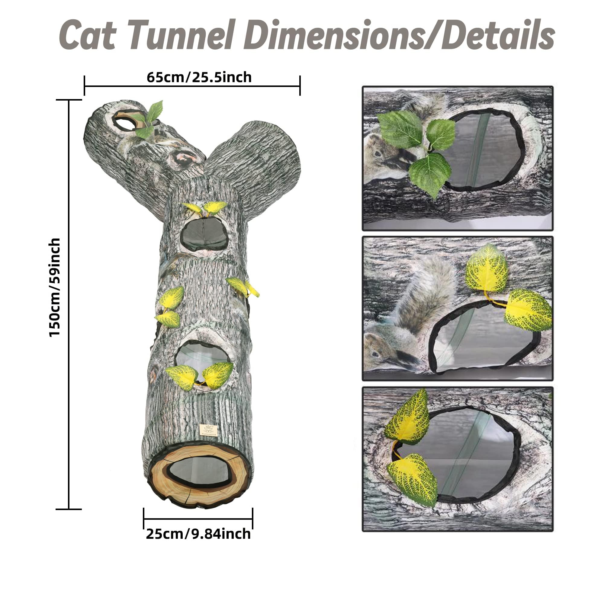 GRETMIX Cat Tunnel,3 Way Cat Toys,Cat Tunnels for Indoor, Cat Maze for Kitty, Puppy, Kitten, and Rabbit to Chase and Play, Colla
