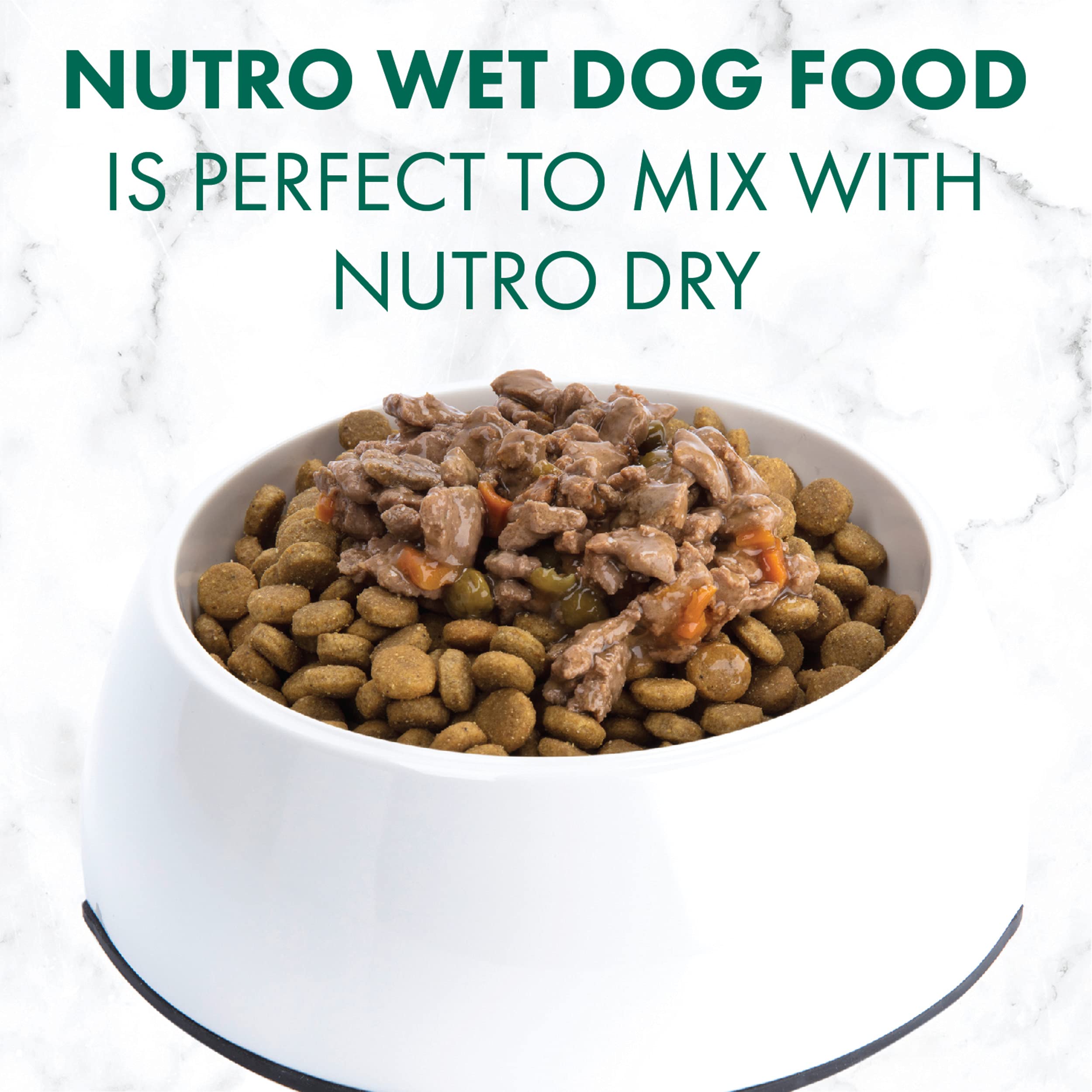 Nutro Adult Natural Grain Free Wet Dog Food Cuts in Gravy, Roasted Turkey, Potato & Pea Stew Recipe, 3.5 oz. Trays (24 Count, Pa