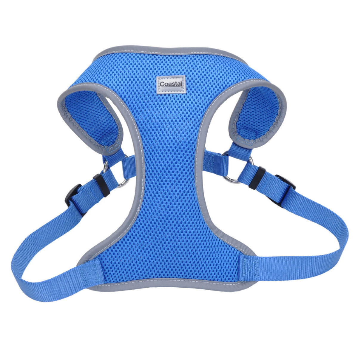 Coastal Pet Comfort Soft Reflective Wrap Adjustable Dog Harness - No-Pull Dog Harness For Small & Large Dogs - Blue Lagoon - 3/4' X 20'–29'