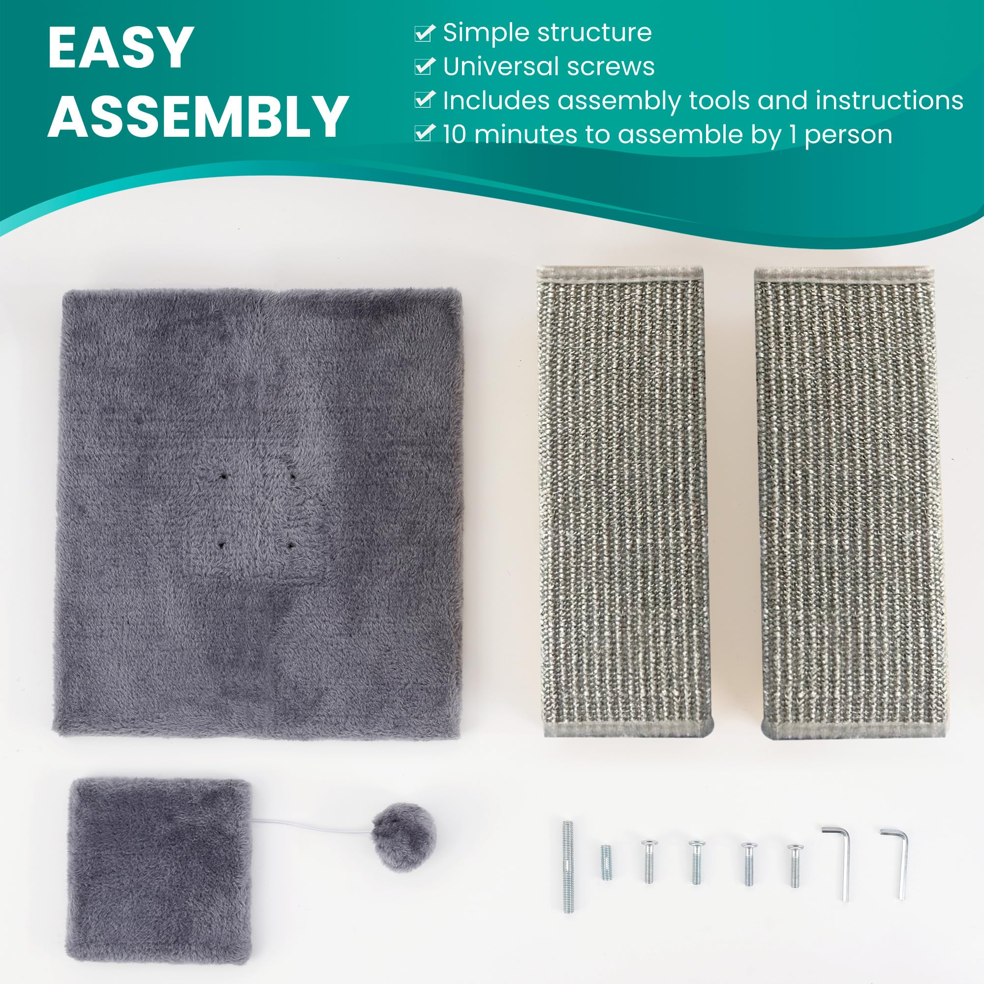 Yuloyi Cat Scratching Post 32 Inch For Indoor Large Cats And Kitten, Nature Sisal Tall Cat Scratch Post, Sisal Cat Scratcher Imp