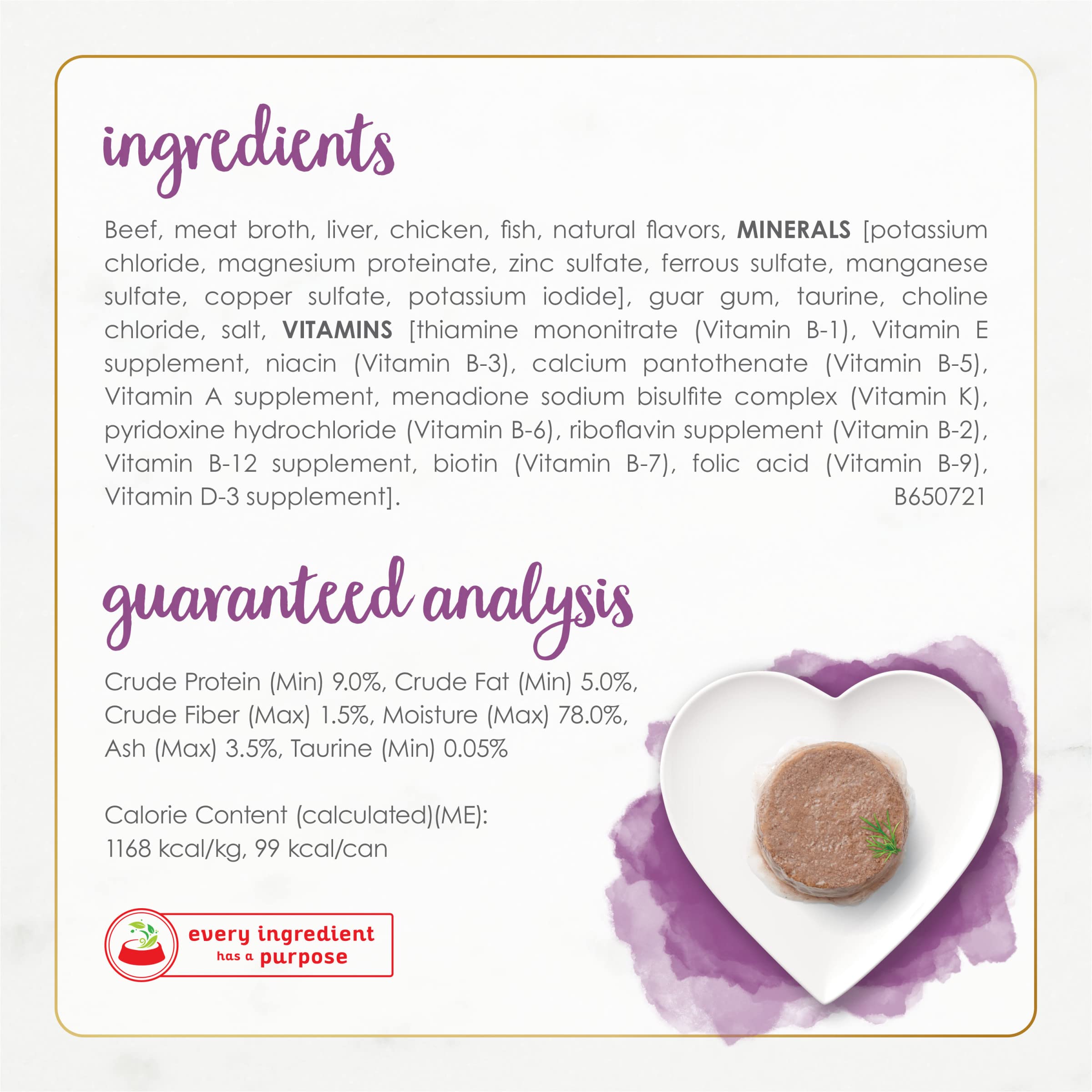 Purina Fancy Feast Pate Wet Cat Food Gourmet Naturals Beef Recipe With Added Vitamins, Minerals and Nutrients - (Pack of 12) 3 o