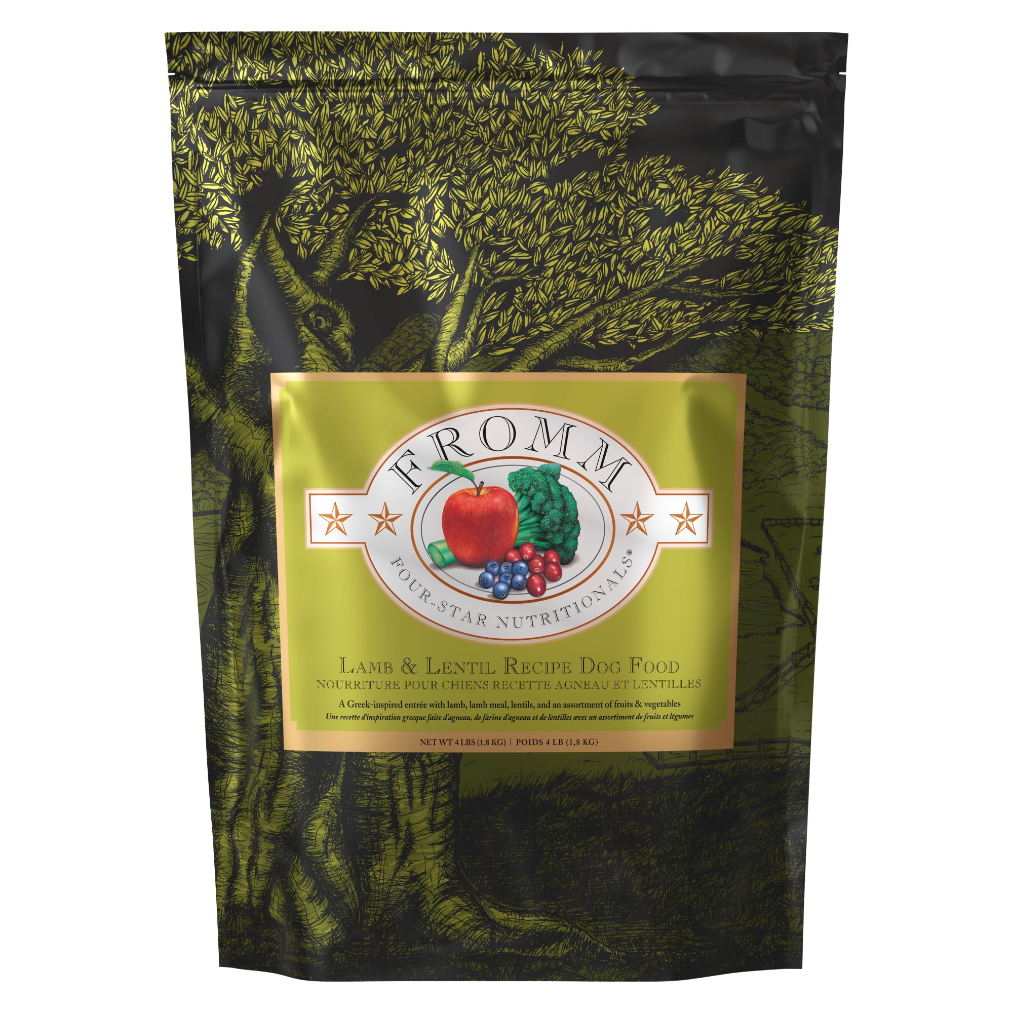 Fromm Four-Star Nutritionals Lamb & Lentil Dog Food - Premium Dry Dog Food - Lamb Recipe - 4 lb