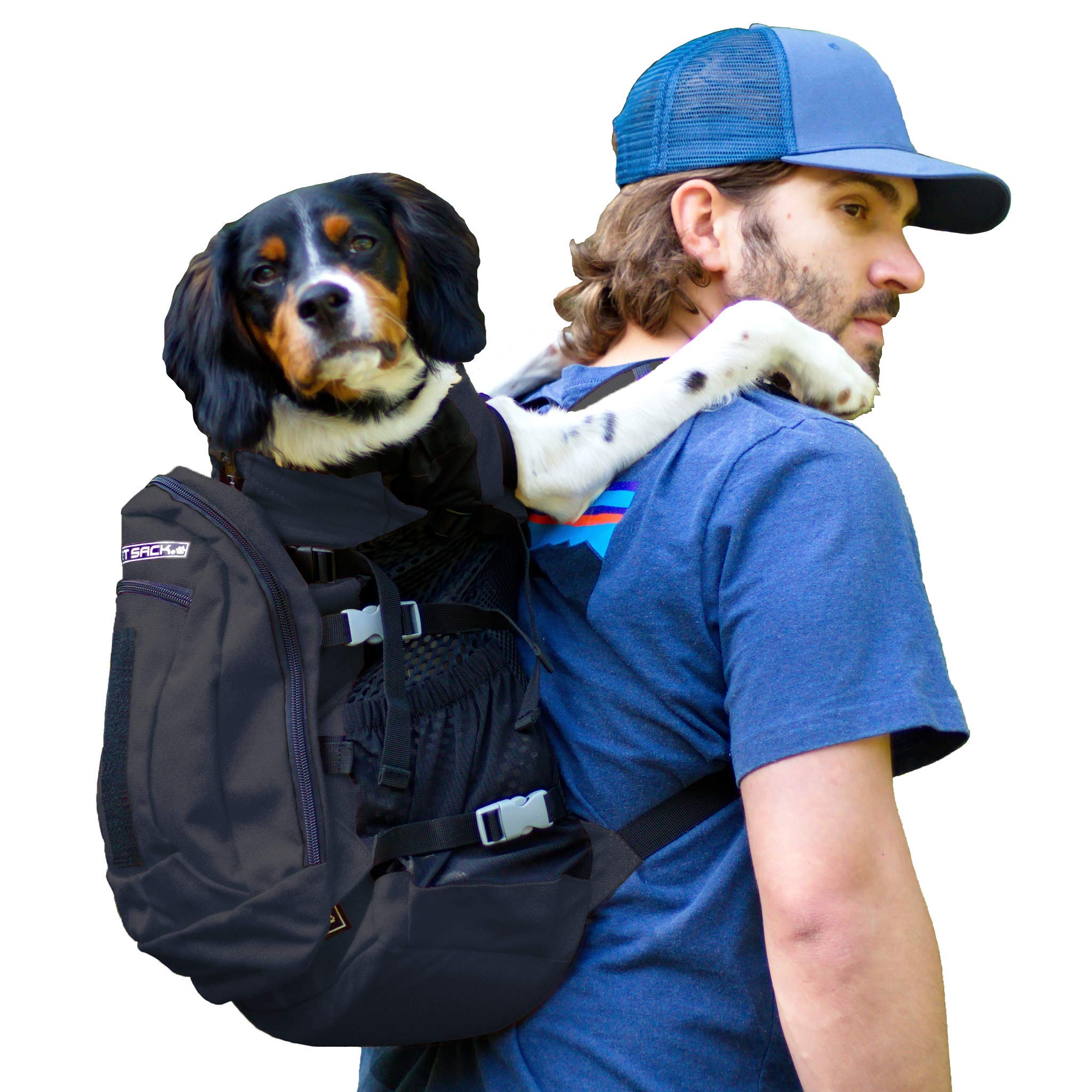 K9 Sport Sack | Dog Carrier Adjustable Backpack (Small, Plus 2 - Jet Black)
