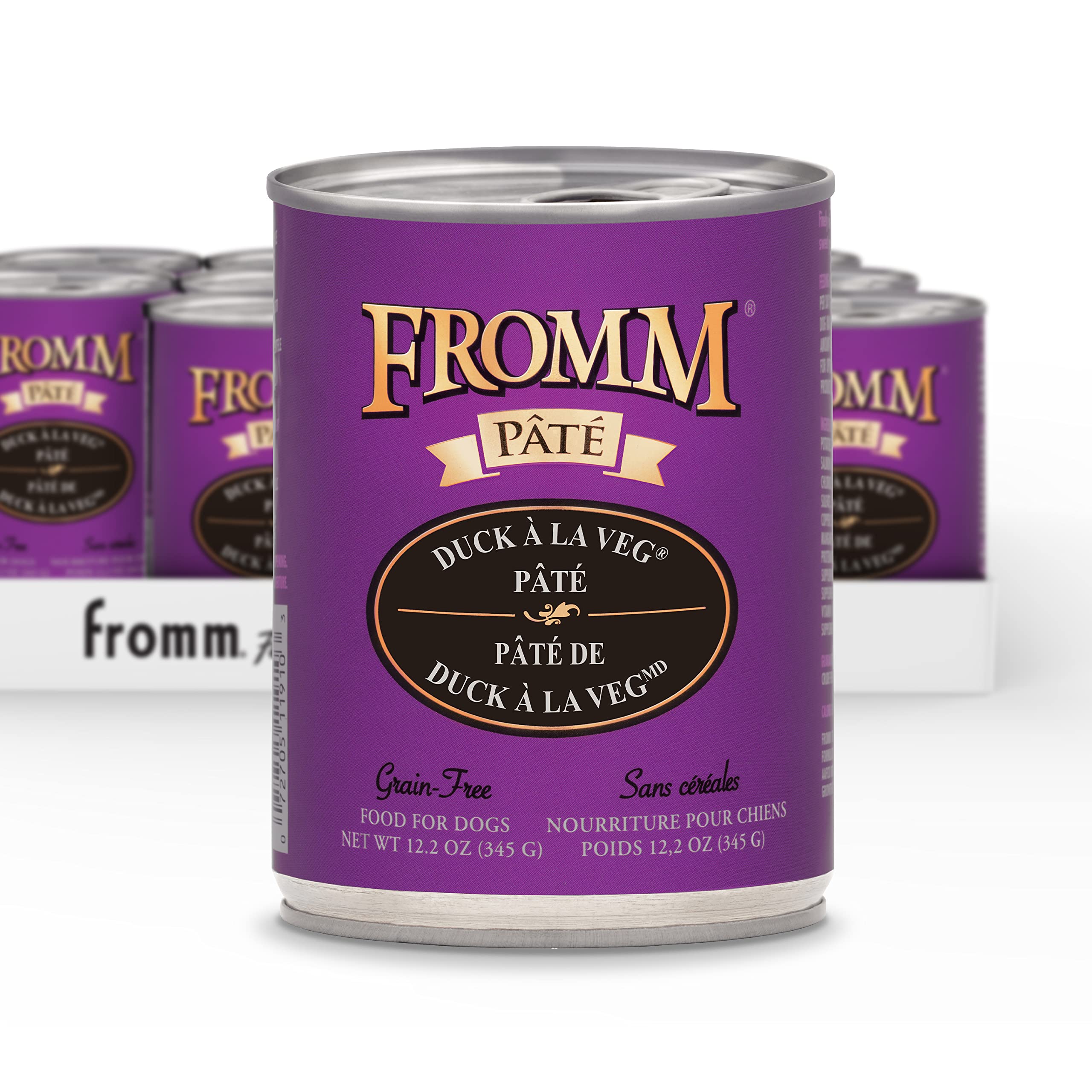 Fromm Duck A La Veg Pate Dog Food - Premium Wet Dog Food - Duck Recipe - Case of 12 Cans