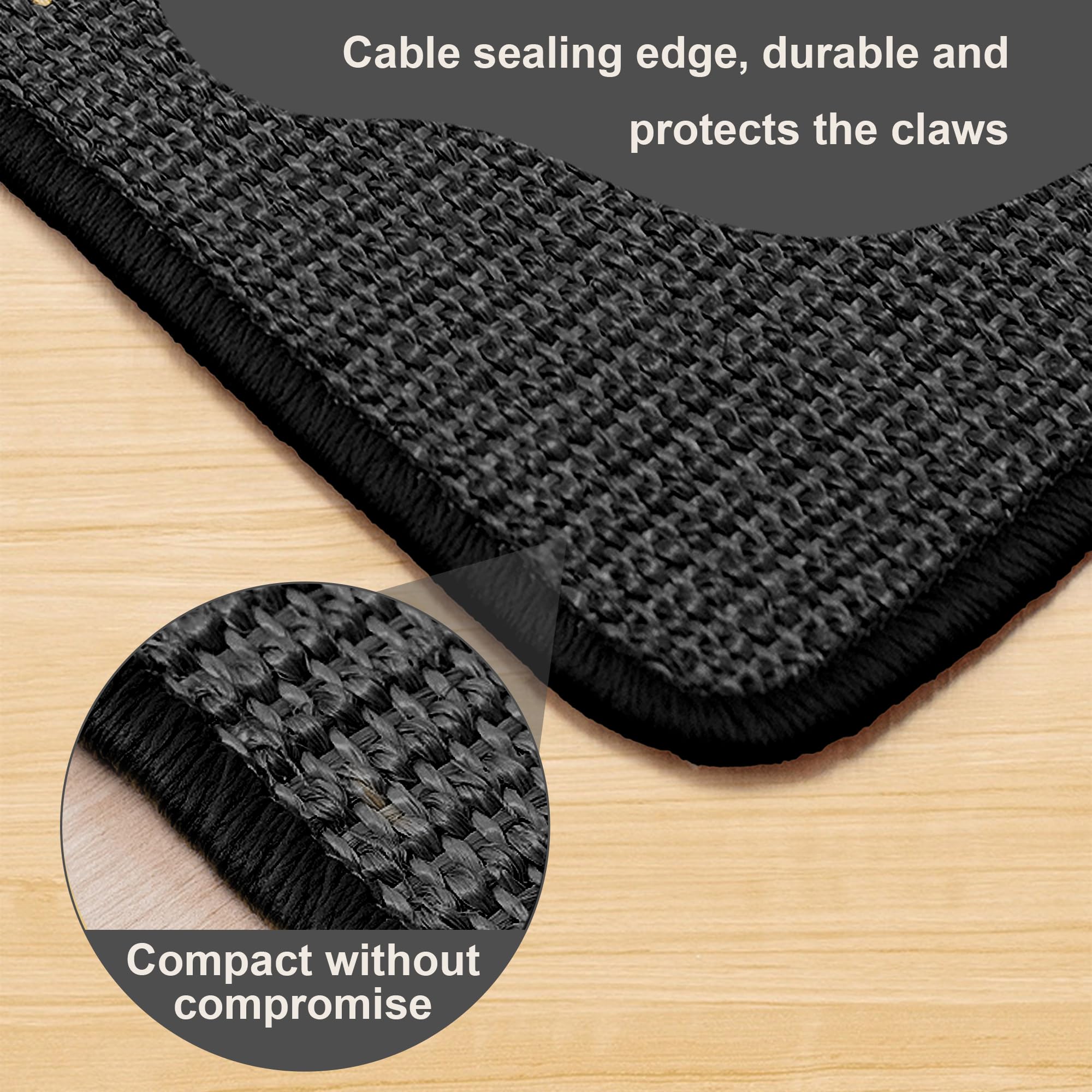 Cat Scratching Mat Sisal, 2 Packs Natural Sisal Fabric 23.6 X 15.8 Cat Scratching Pad With Cute Playing Toy And Spiral Nails