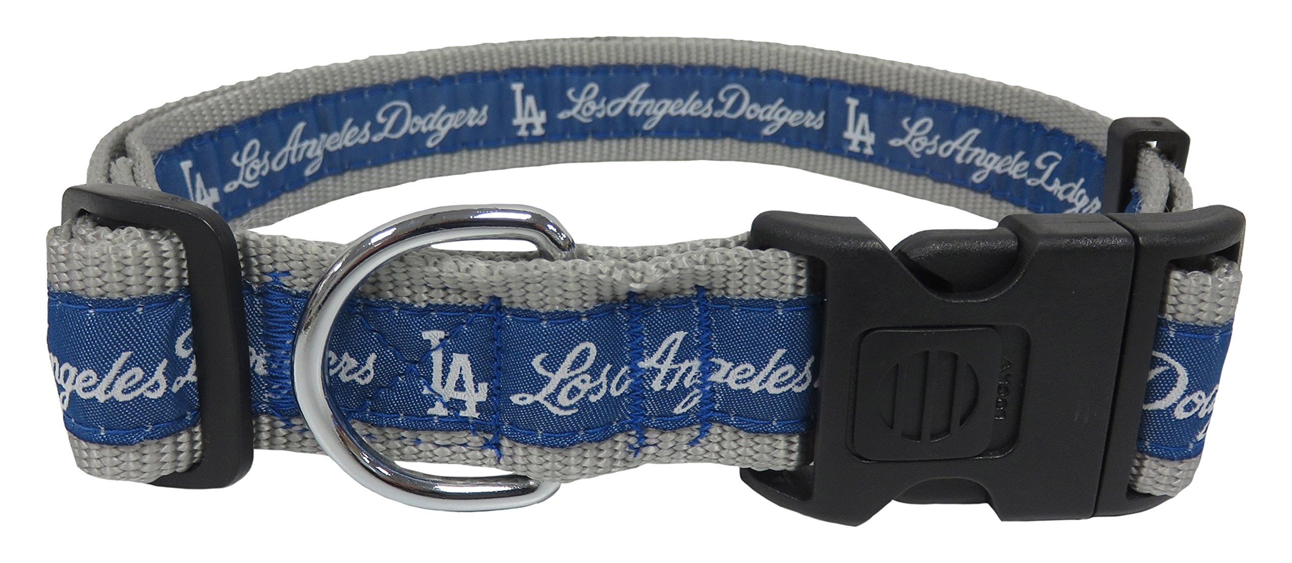 Mlb Los Angeles Dodgers Licensed Pet Collar- Heavy-Duty, Strong, And Durable Dog Collar. Available In 29 Baseball Teams And 4 Si
