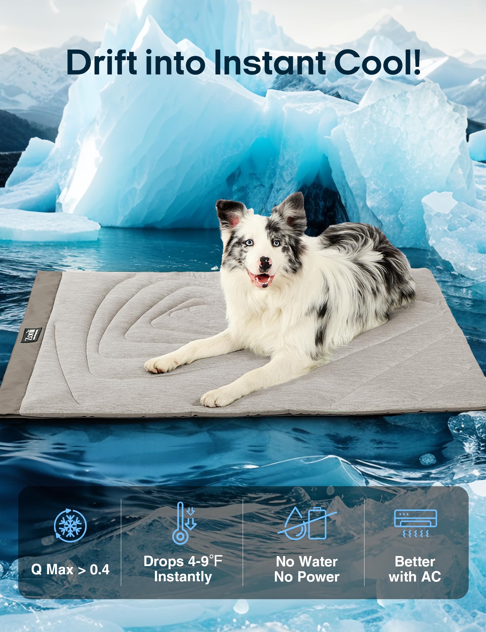 Zonli Dog Cooling Mat, 20'' X 16''Small, Waterproof Cooling Pad For Cats & Rabbits, Portable & Durable Pet Mat For Crate, Trunk,