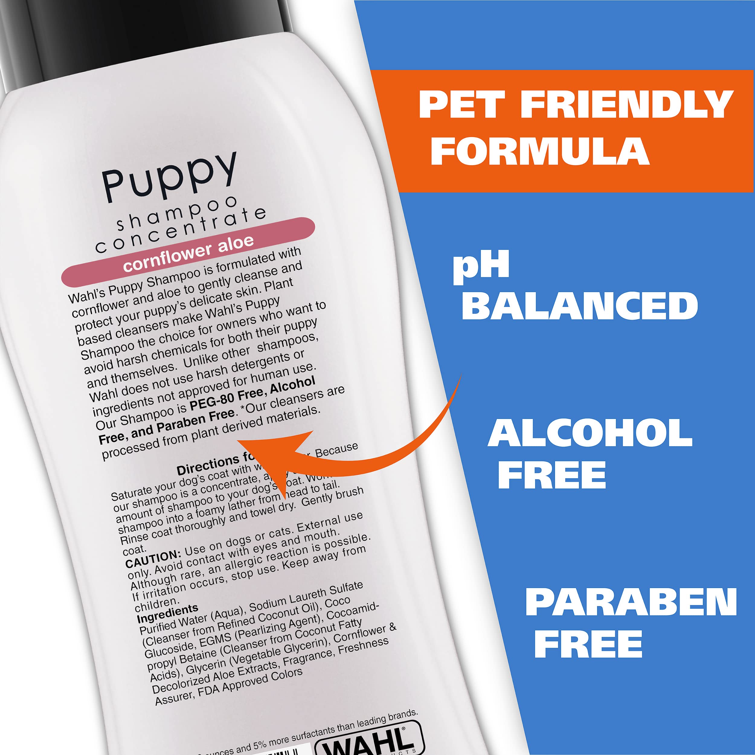 Wahl Usa Gentle Puppy Shampoo For Pets – Cornflower & Aloe For Grooming Dirty Dogs - 24 Oz - Model 820002A