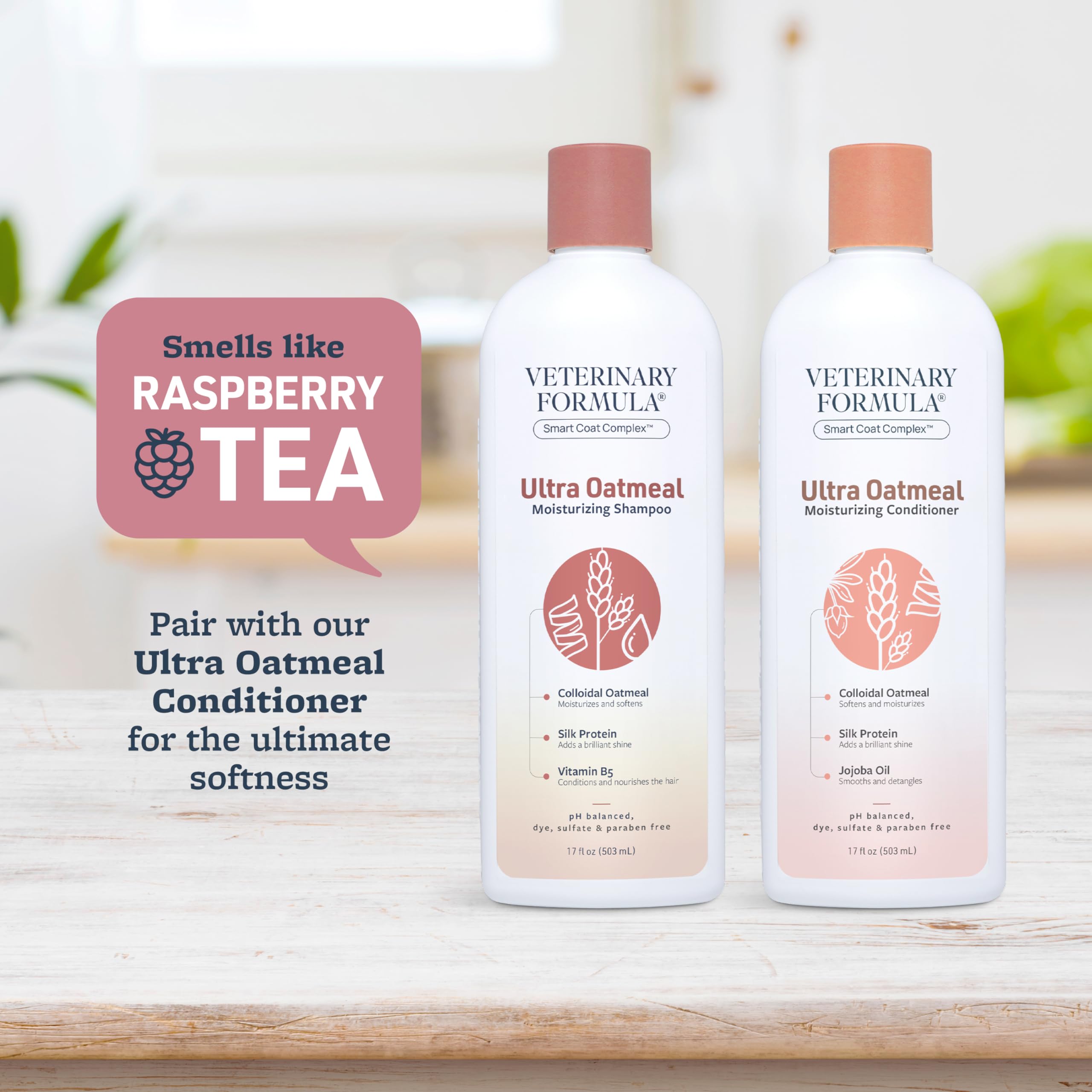 Veterinary Formula Smart Coat Complex Ultra Oatmeal Moisturizing Shampoo For Dogs, 17 Fl Oz – Moisture-Rich, Nourishing Shampoo – Leaves Coat Clean, Soft, Silky, Shiny – Long-Lasting Fragrance