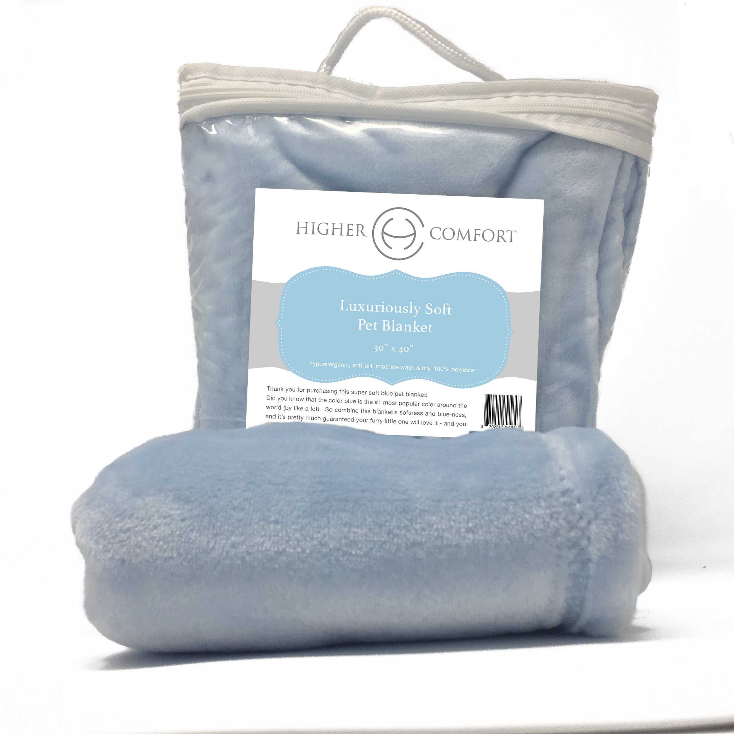 Super Soft Premium Pet Blankets - Best Friend Blue Pet Blanket - 30' X 40' - Designed For Puppies & Kittens - Great For Pet Beds And Carriers