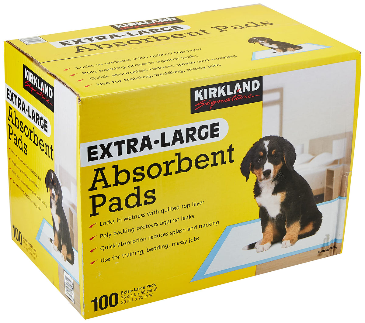 Kirkland Signature Extra-Large Absorbent Pads, 100 Large Pads, 30X23 (Original Version)