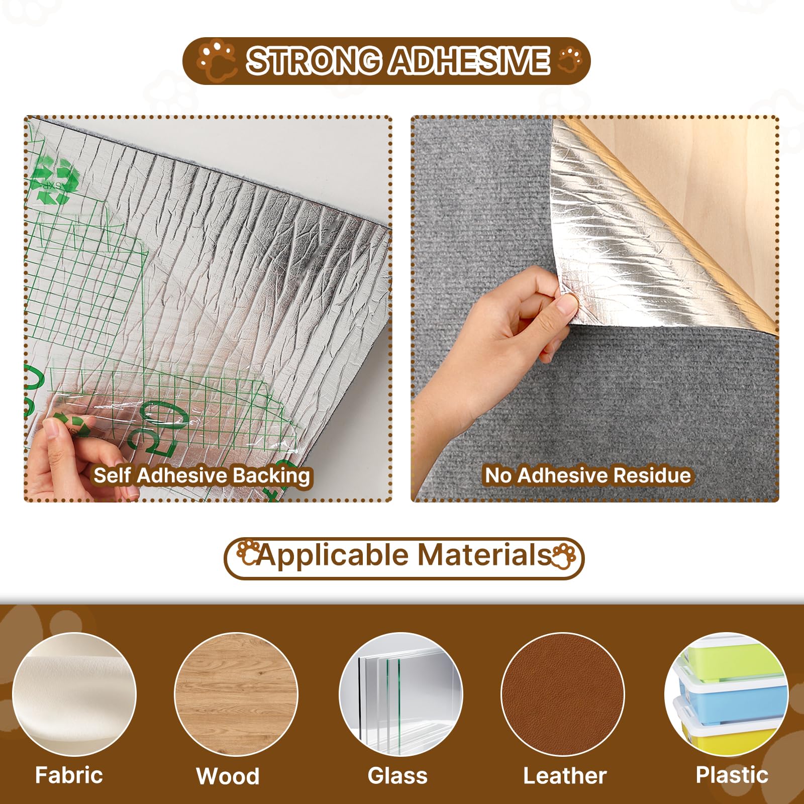 Lanswood Cat Scratching Mat 100''X16'' Timmable Cat Scratch Furniture Protector, Self-Adhesive Scratching Carpet For Post, Diy C
