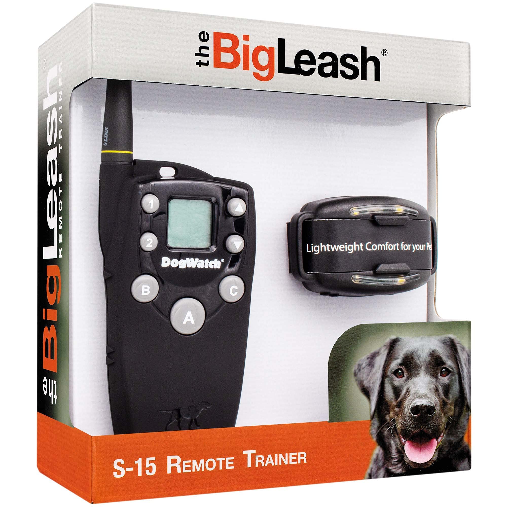 DogWatch S-15 No Shock Dog Training Collar - Waterproof, Rechargeable, 1/2 Mile Range, Black, for Small to Large Dogs
