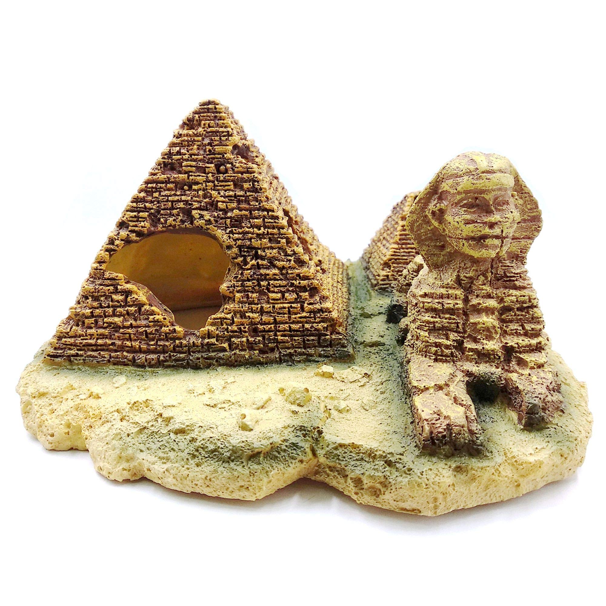 M2cbridge Aquarium Decor Castle Shipwreck Ornament Underwater Landscape(Egyptian Pyramid)
