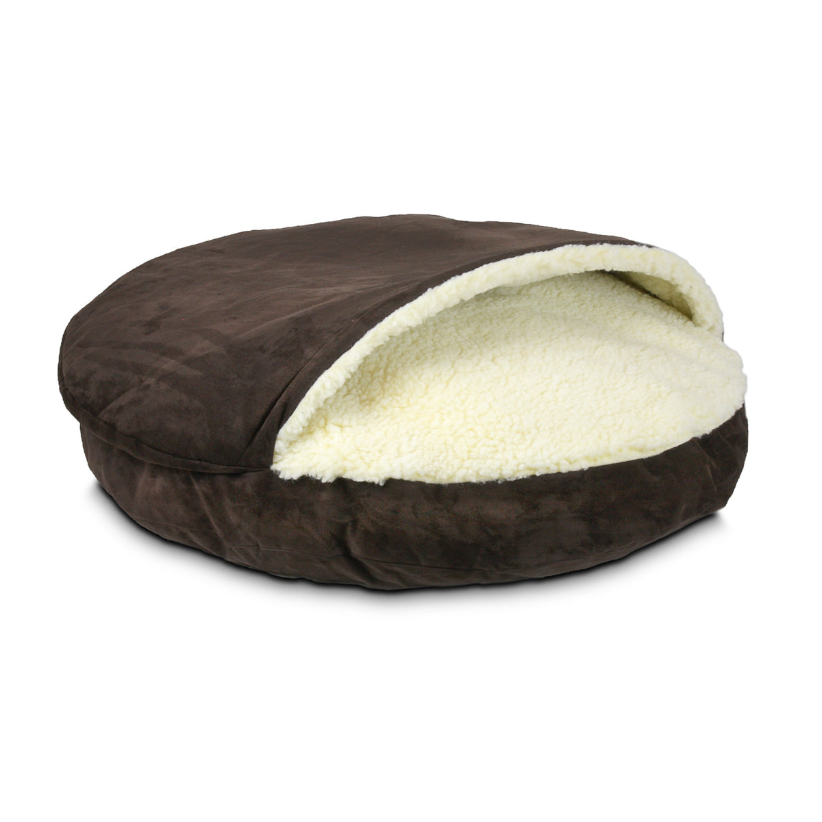 Snoozer Luxury Orthopedic Cozy Cave Pet Bed, Large, Hot Fudge