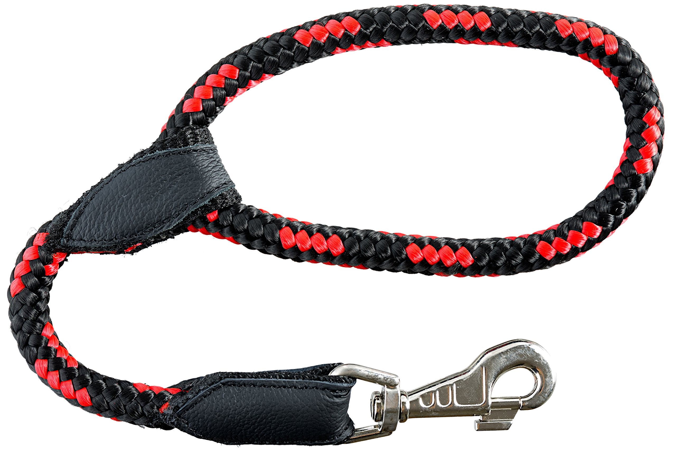 Dogs My Love 18-Inch Dog Rope Leash Short X-Large (Red/Black)