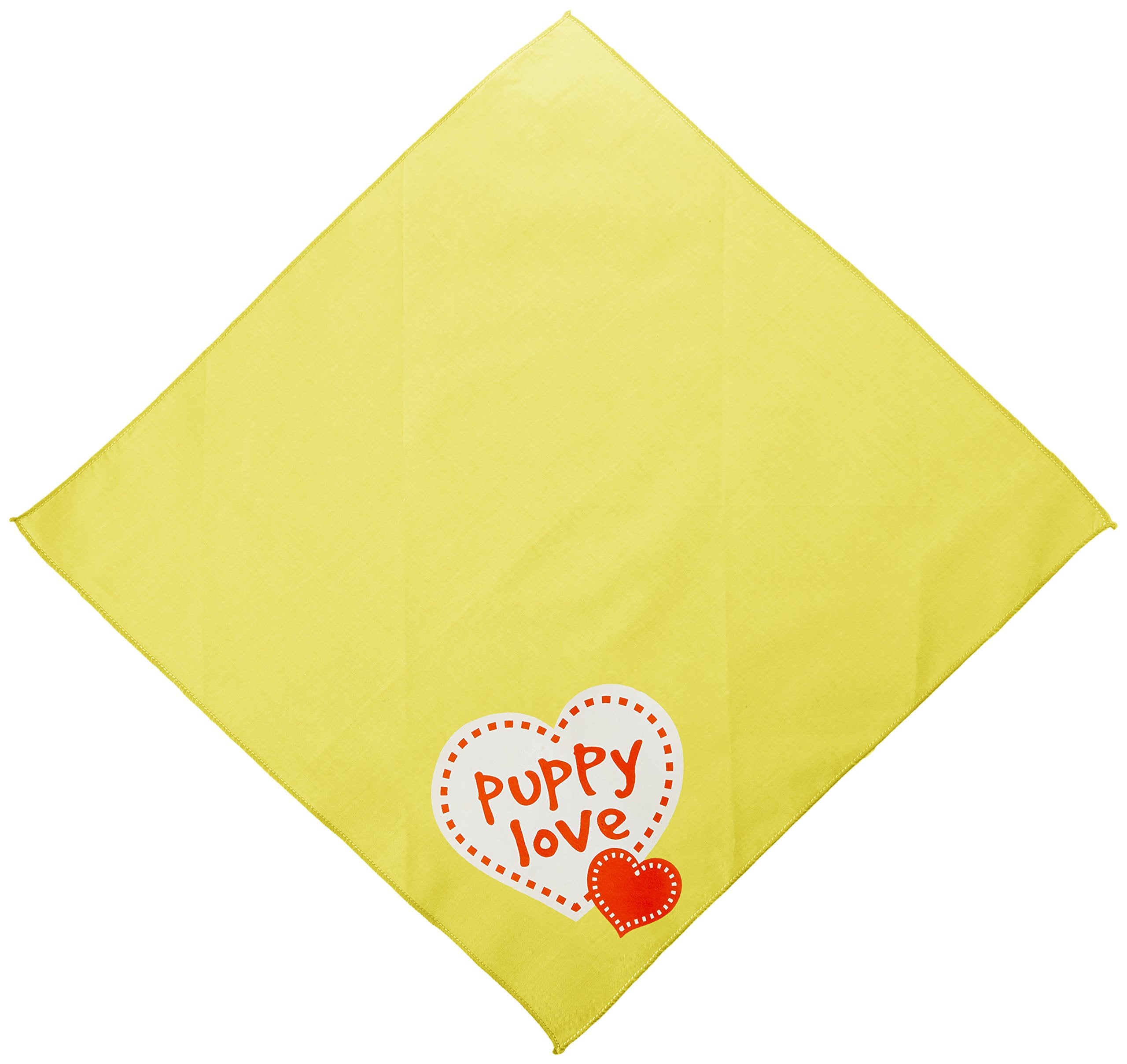 Mirage Pet Products Puppy Love Screen Print Bandana, Small, Yellow