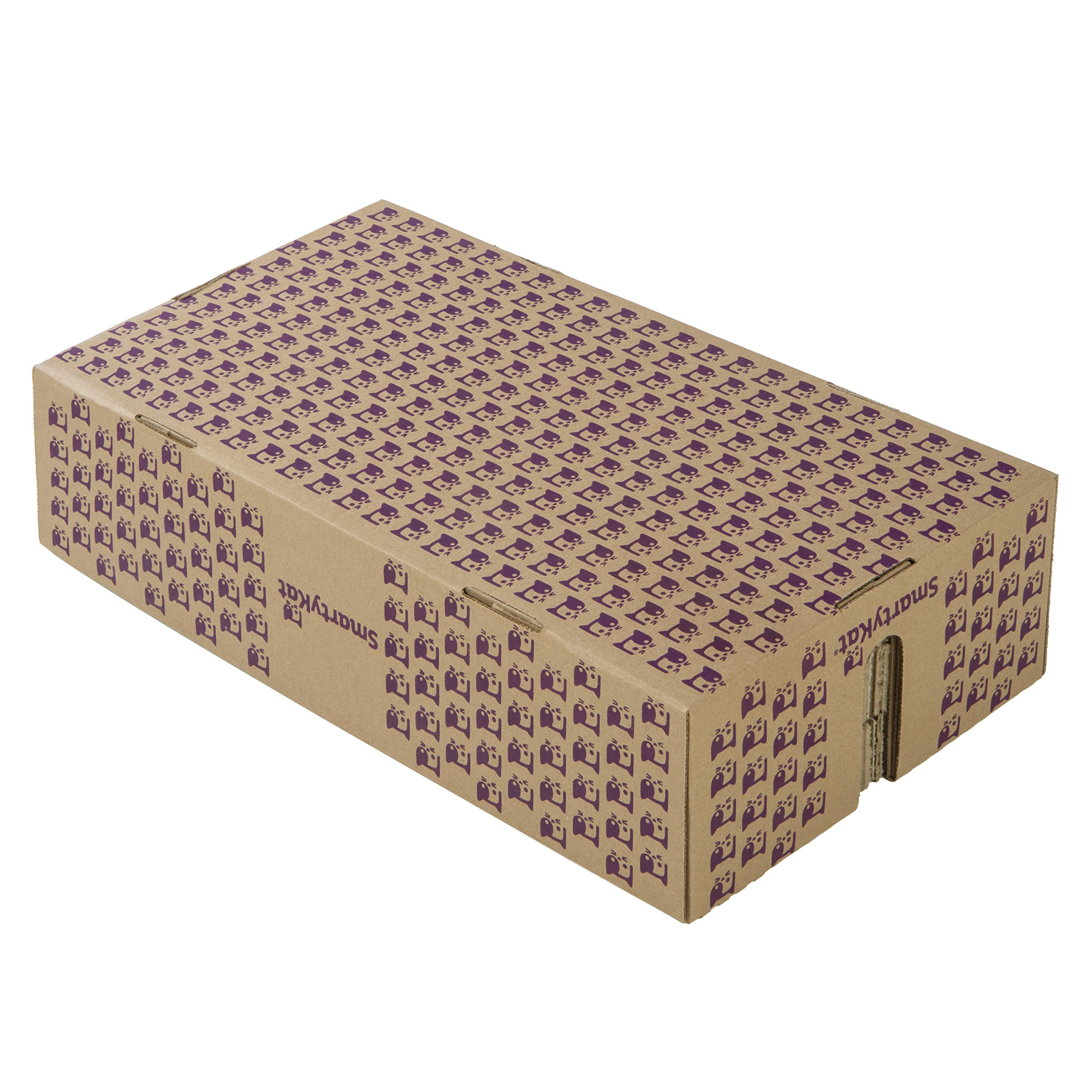 Smartykat (3 Set) Super Scratcher+ Stacker Box Corrugated Cat Scratchers, Catnip Infusion Technology - Brown, Double Wide, 3 Set